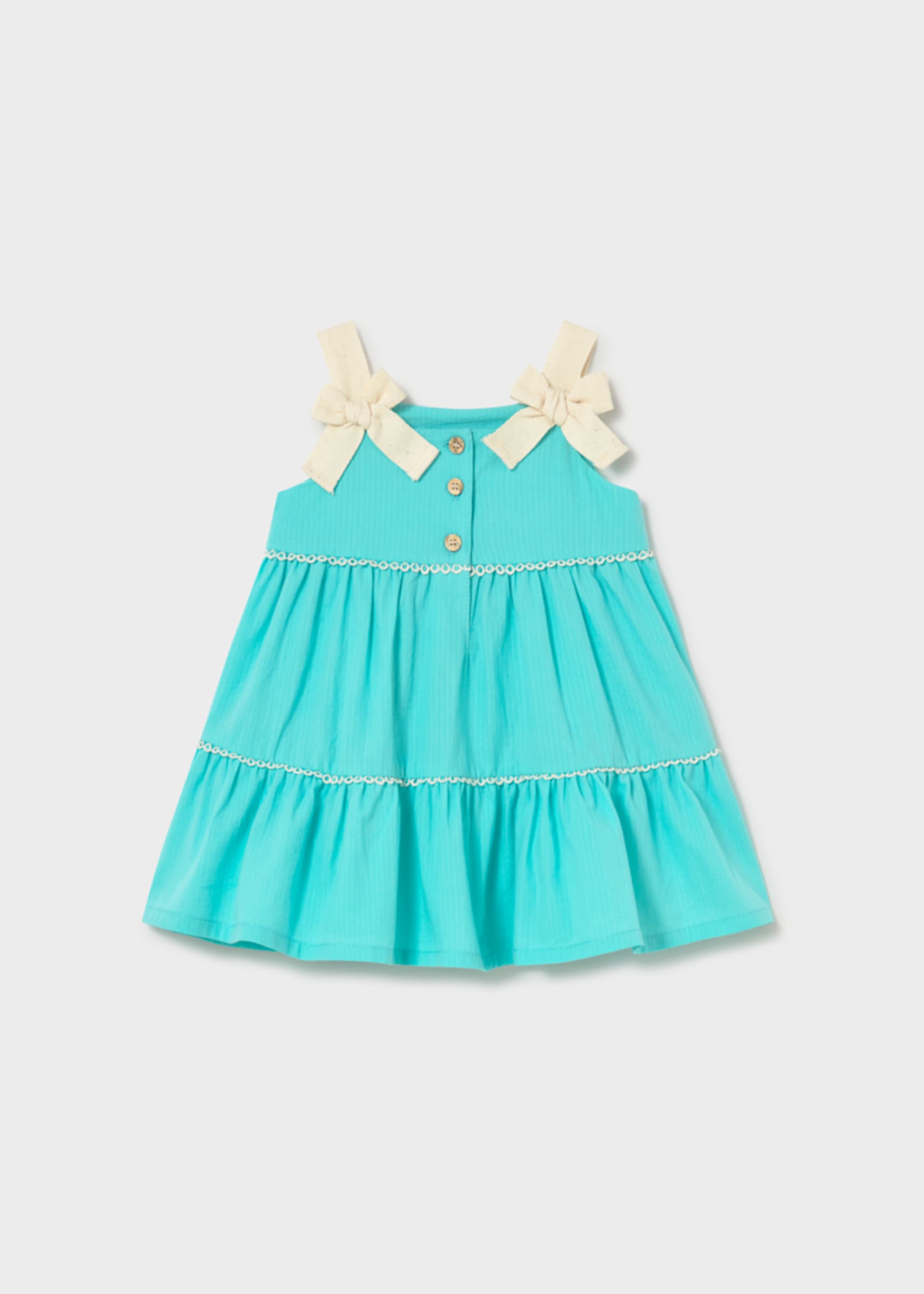 Vestido de rizo con moños bebé