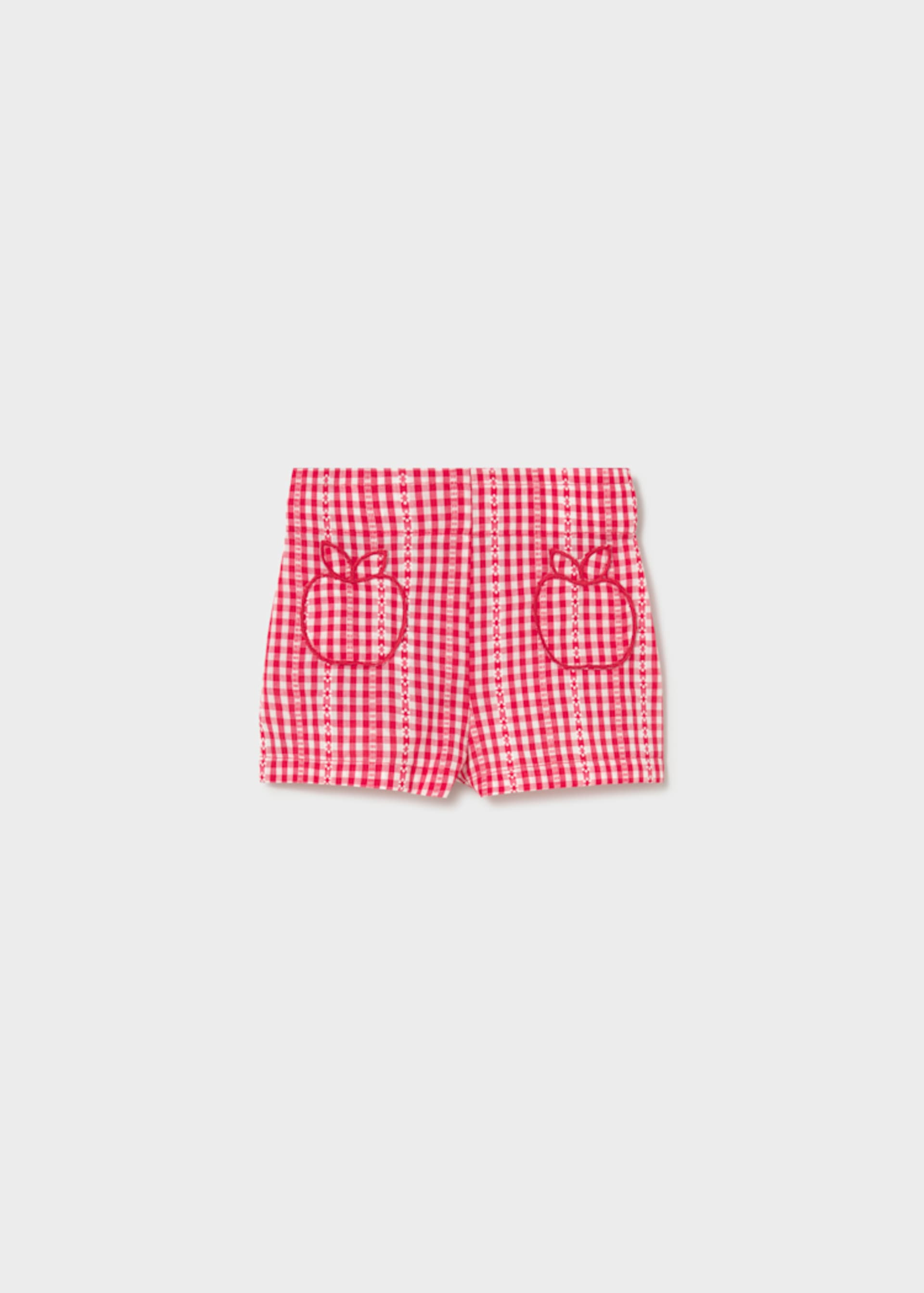 Pantaloncino vichy mele neonata