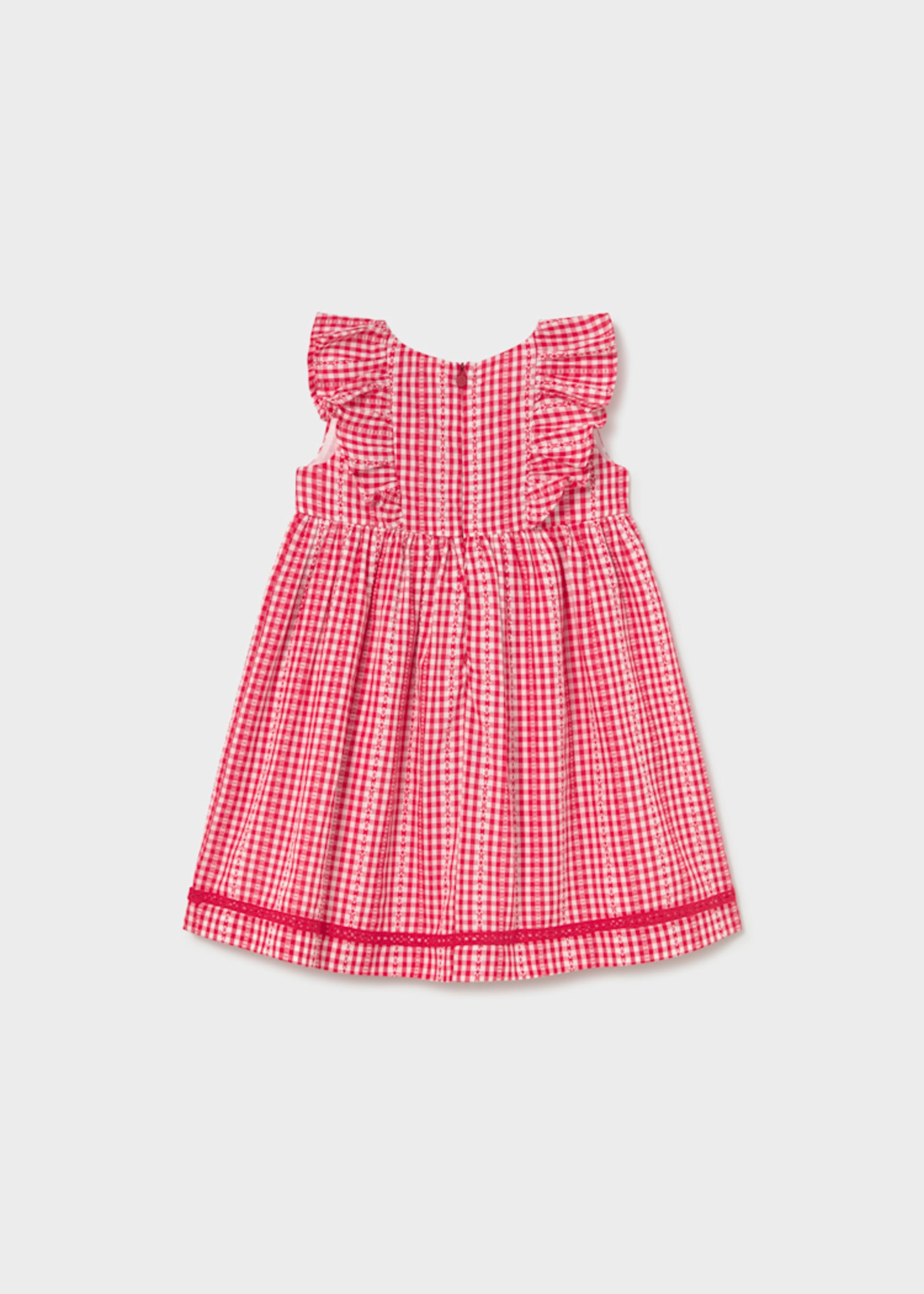 Baby gingham nappy cover dress