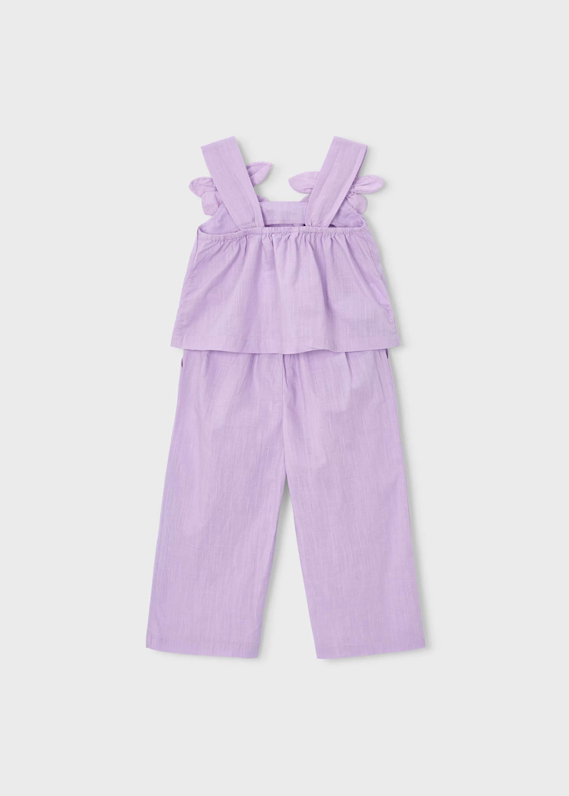 Set lange Hose und Bluse Blumen Mädchen