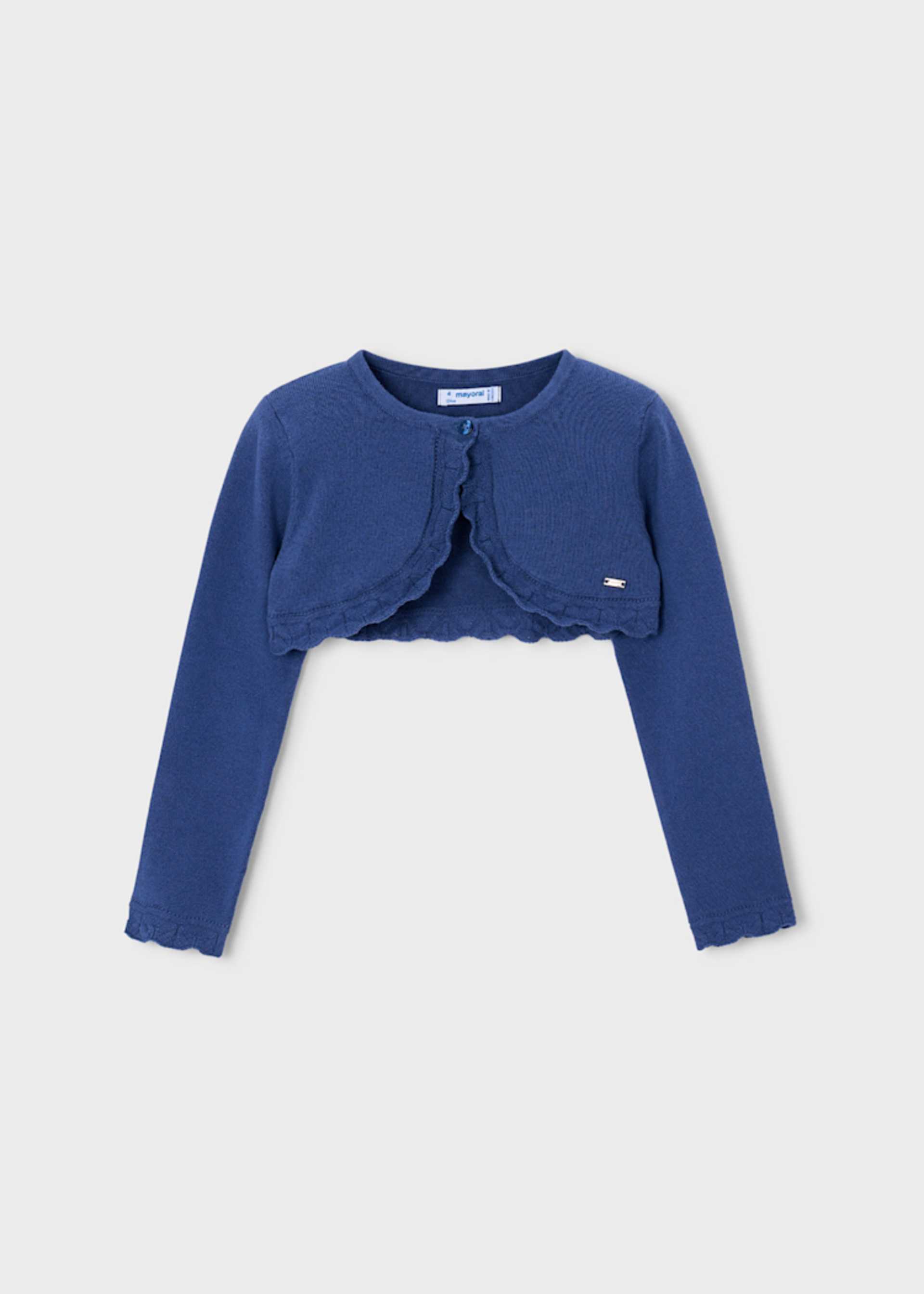 Bolero tricô básico menina