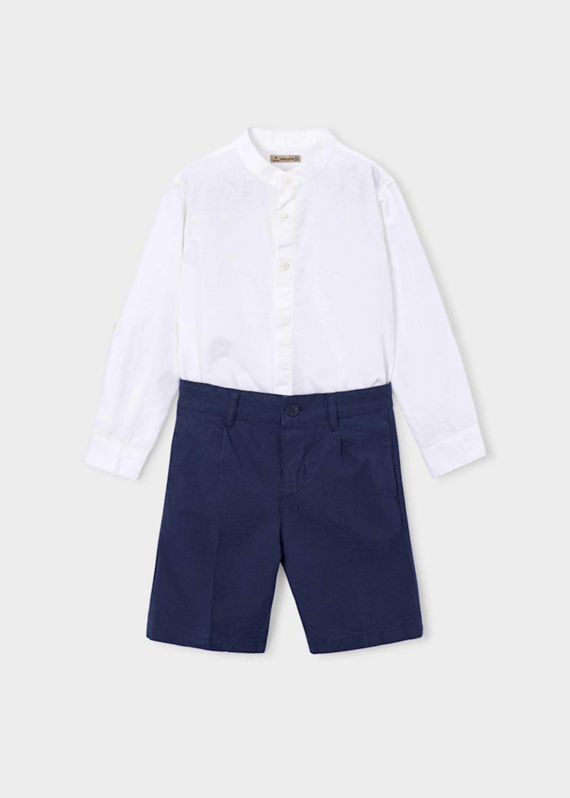 Ensemble bermuda et t-shirt en lin garçon