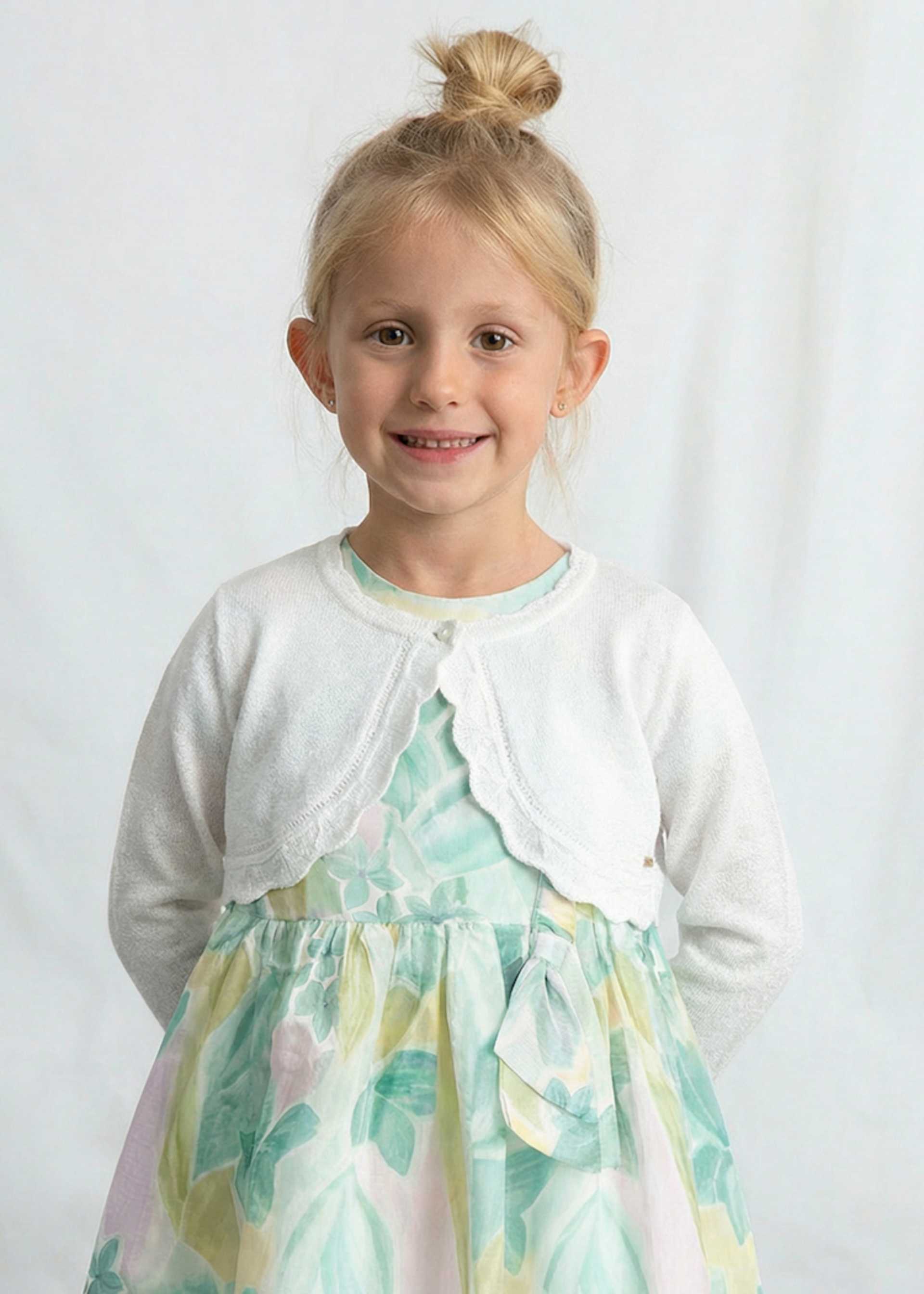 Bolero tricô básico menina