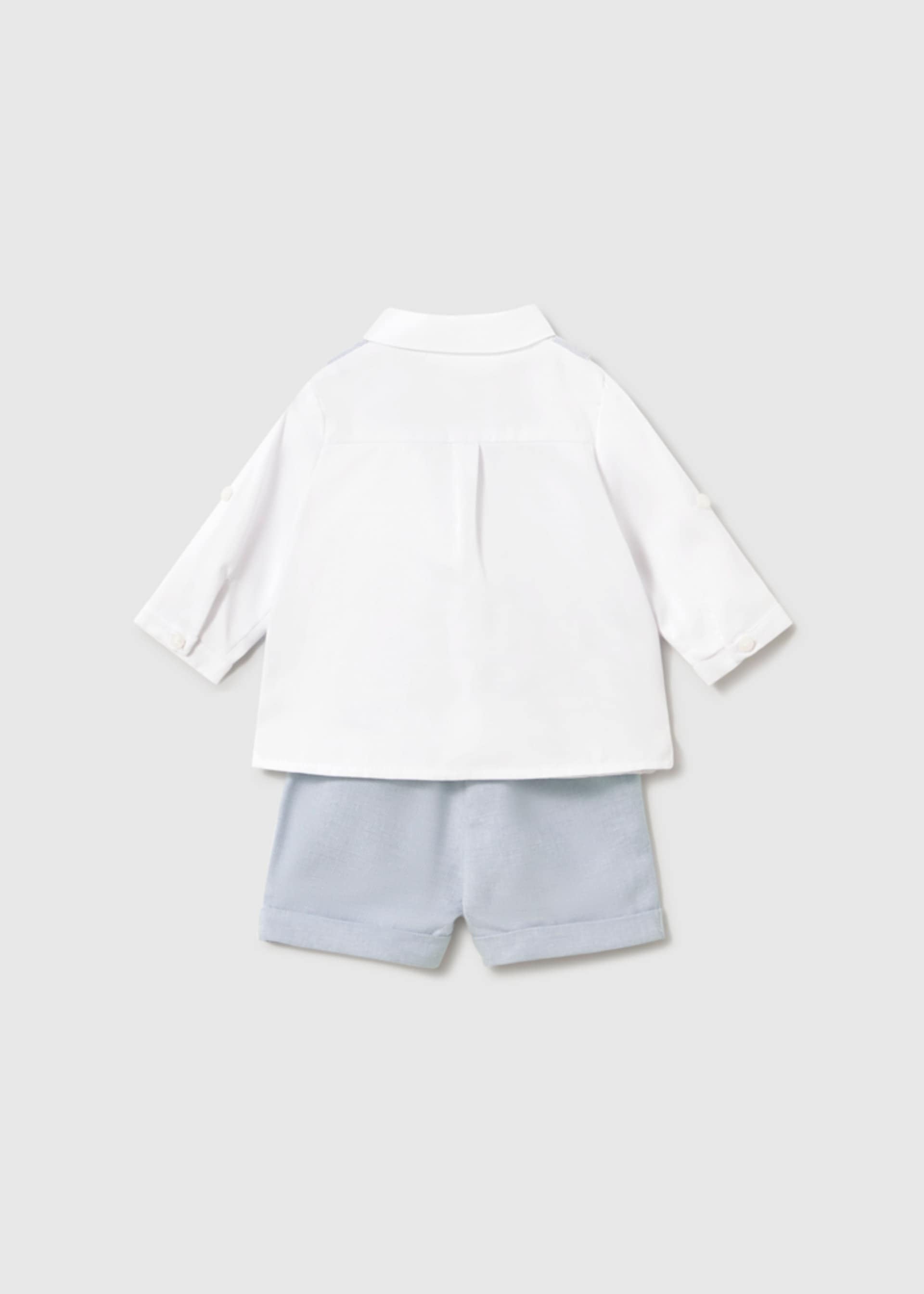 Conjunto calções e camisa com colete recém nascido