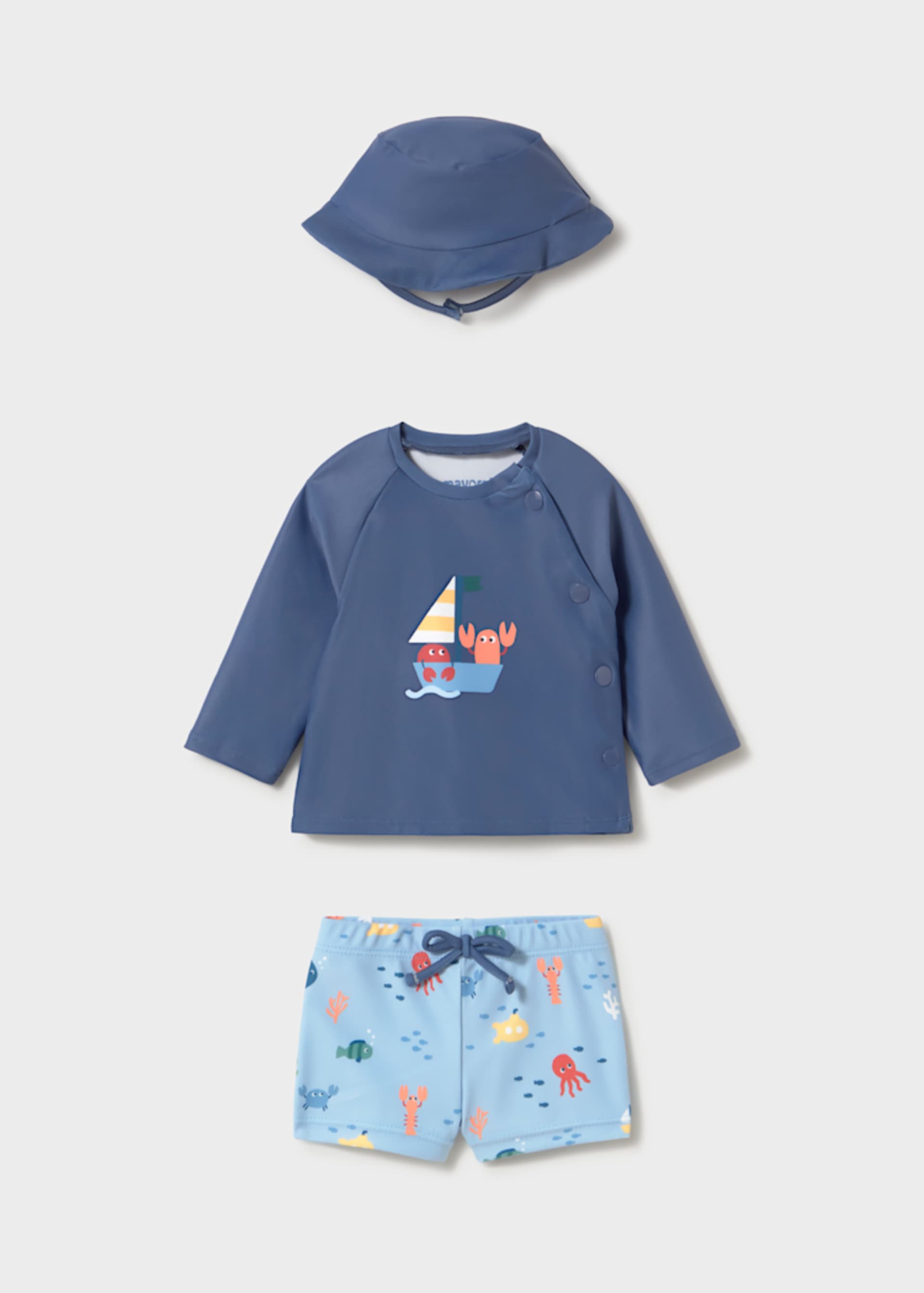 Completo mare 3 pezzi protezione solare neonato