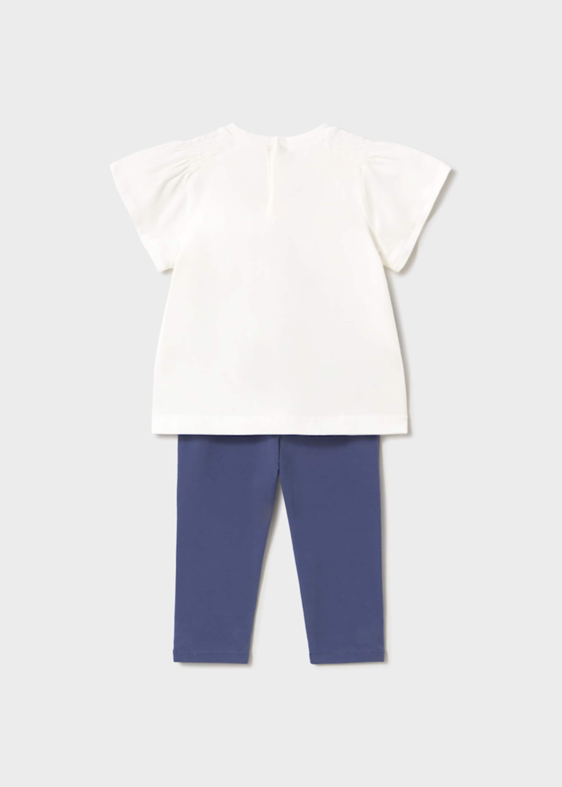 Completo leggings e maglietta fiori neonata