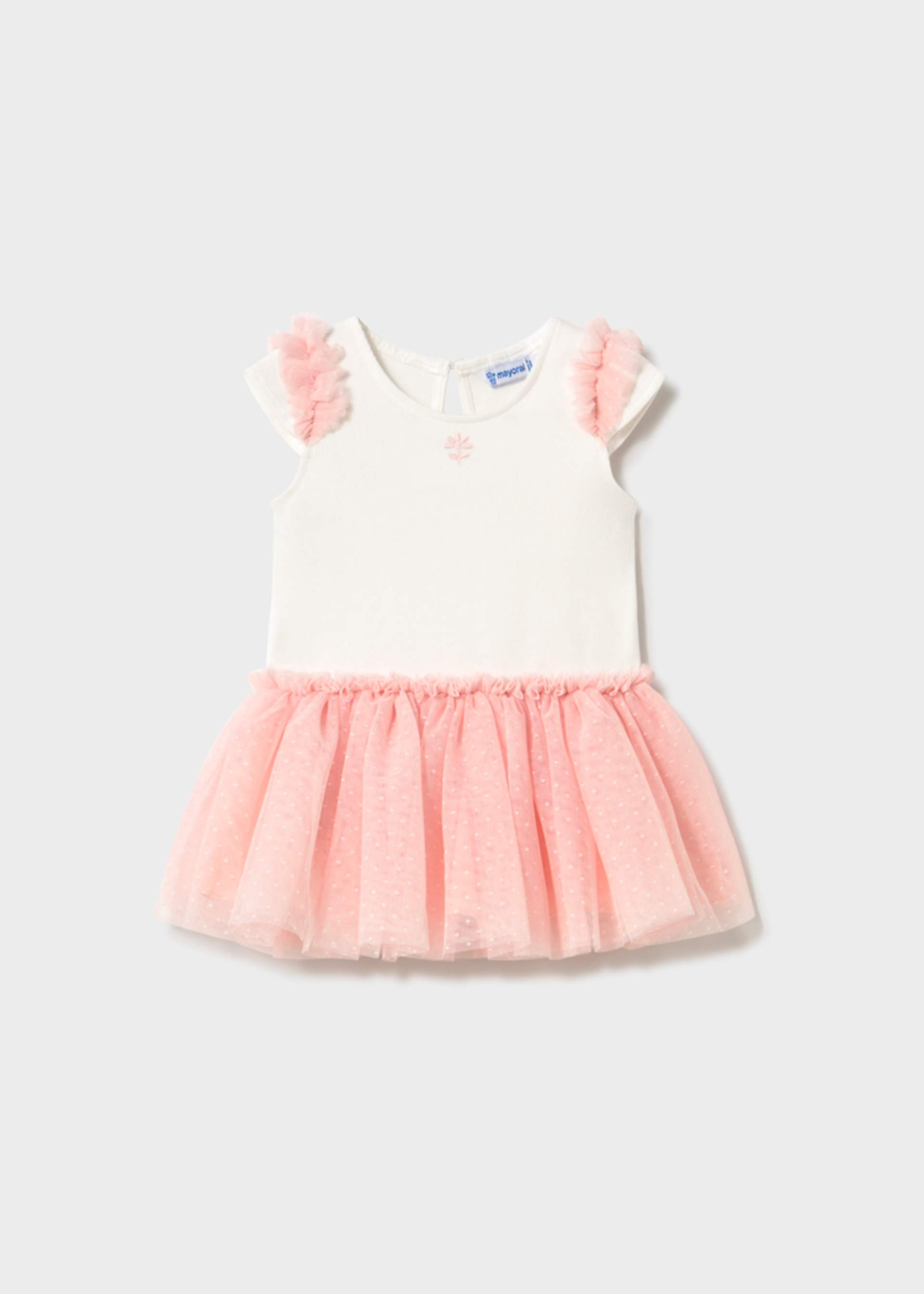 Vestido combinado con tutú bebé Vestido combinado con tutú bebé