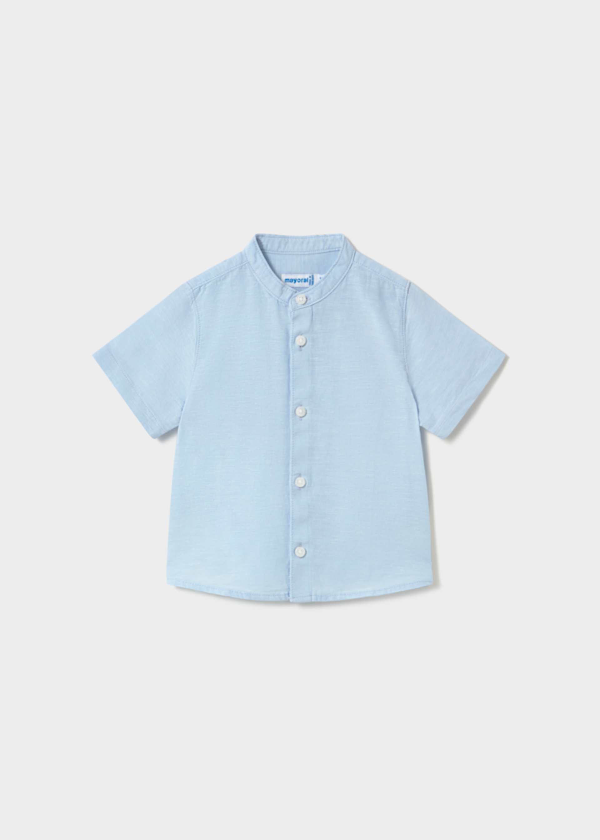 Chemise en lin et col mao bébé