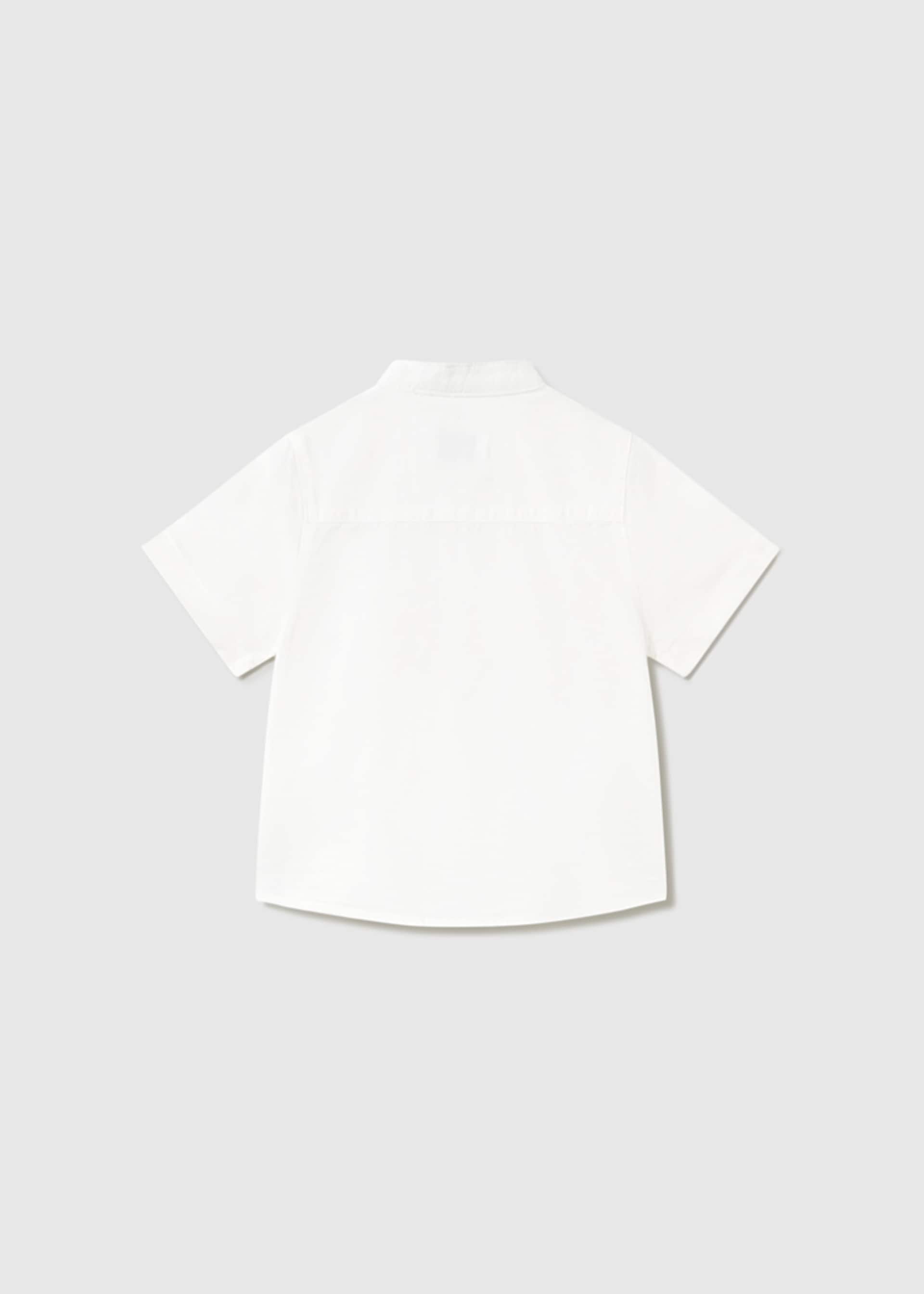 Camisa con lino y cuello mao bebé