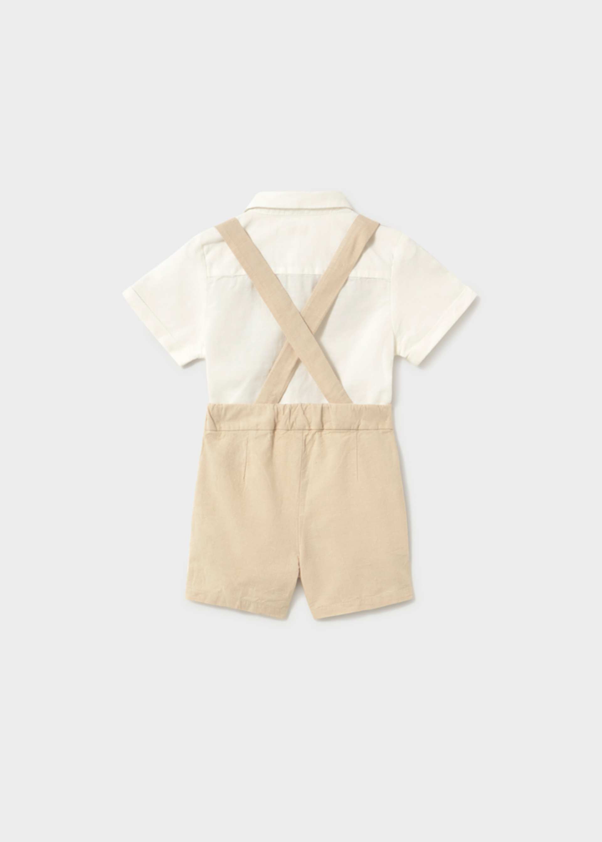 Conjunto bermuda y camisa con pajarita bebé