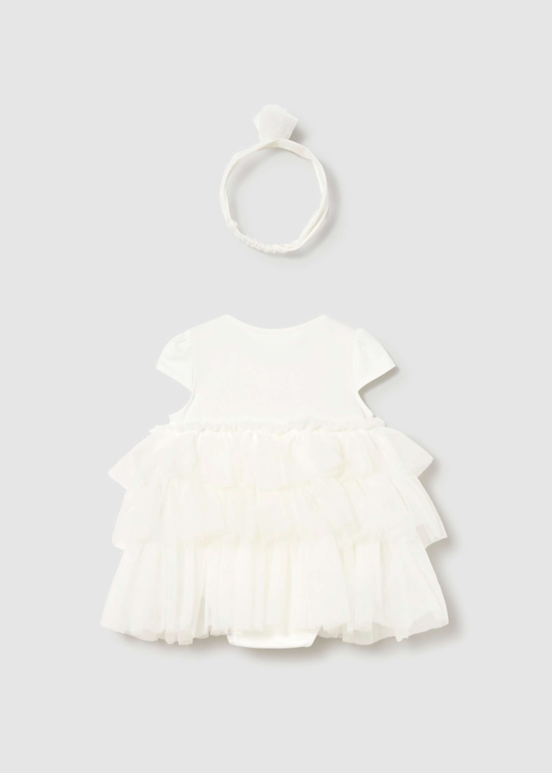 Newborn Girl Tulle Dress and Headband Set