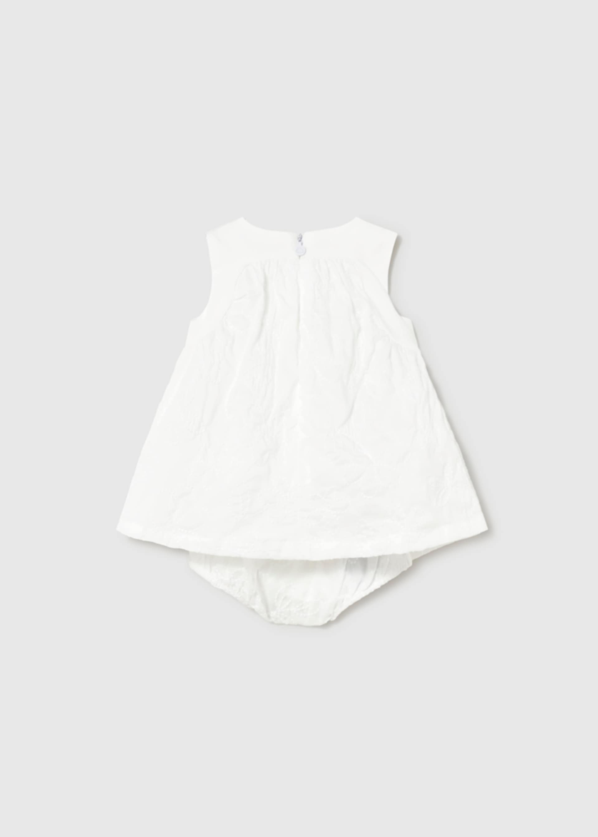 Newborn Girl Embroidered Dress with Bloomers