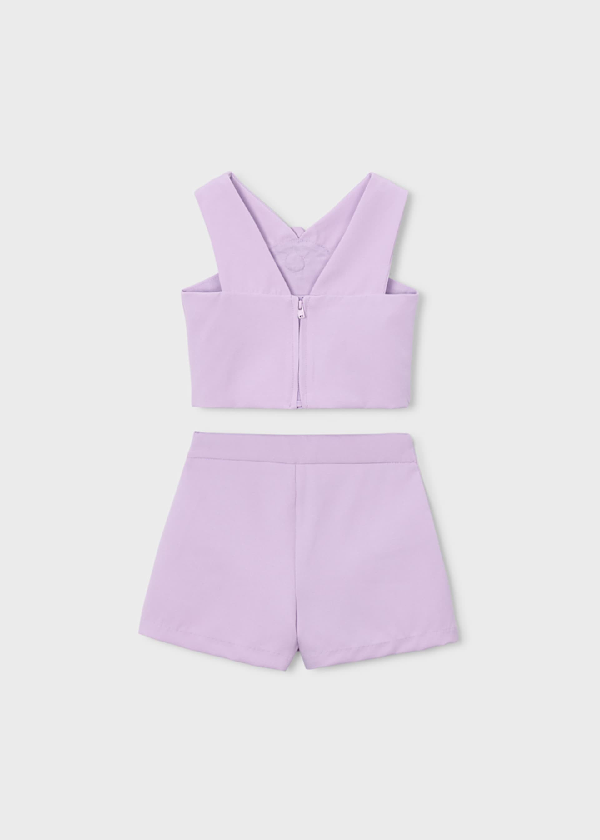 Girl Flower Applique Shorts and Top Set