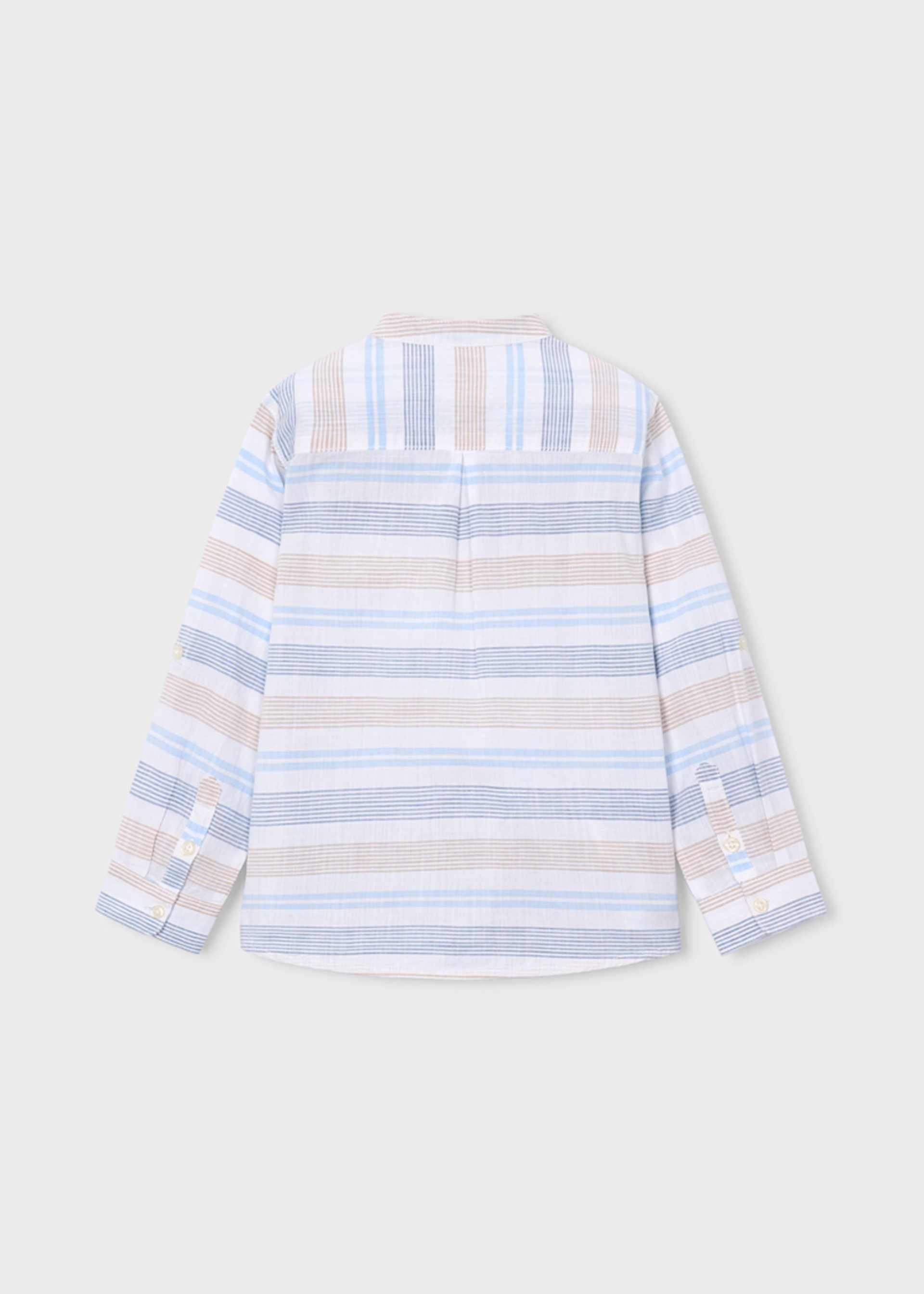 Chemise rayée col mao garçon Chemise rayée col mao garçon