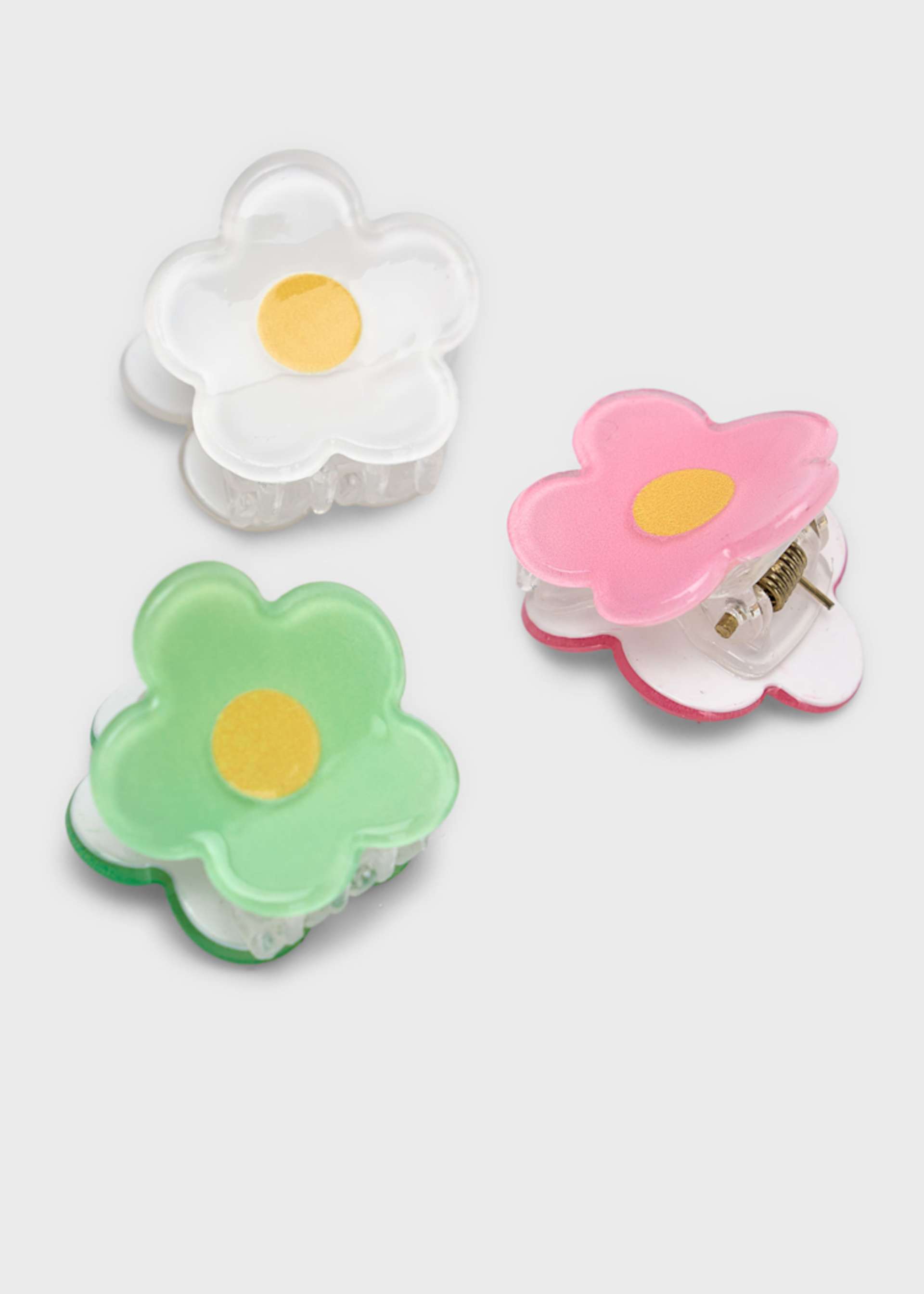 3er Pack Haarclips Blumen Mädchen
