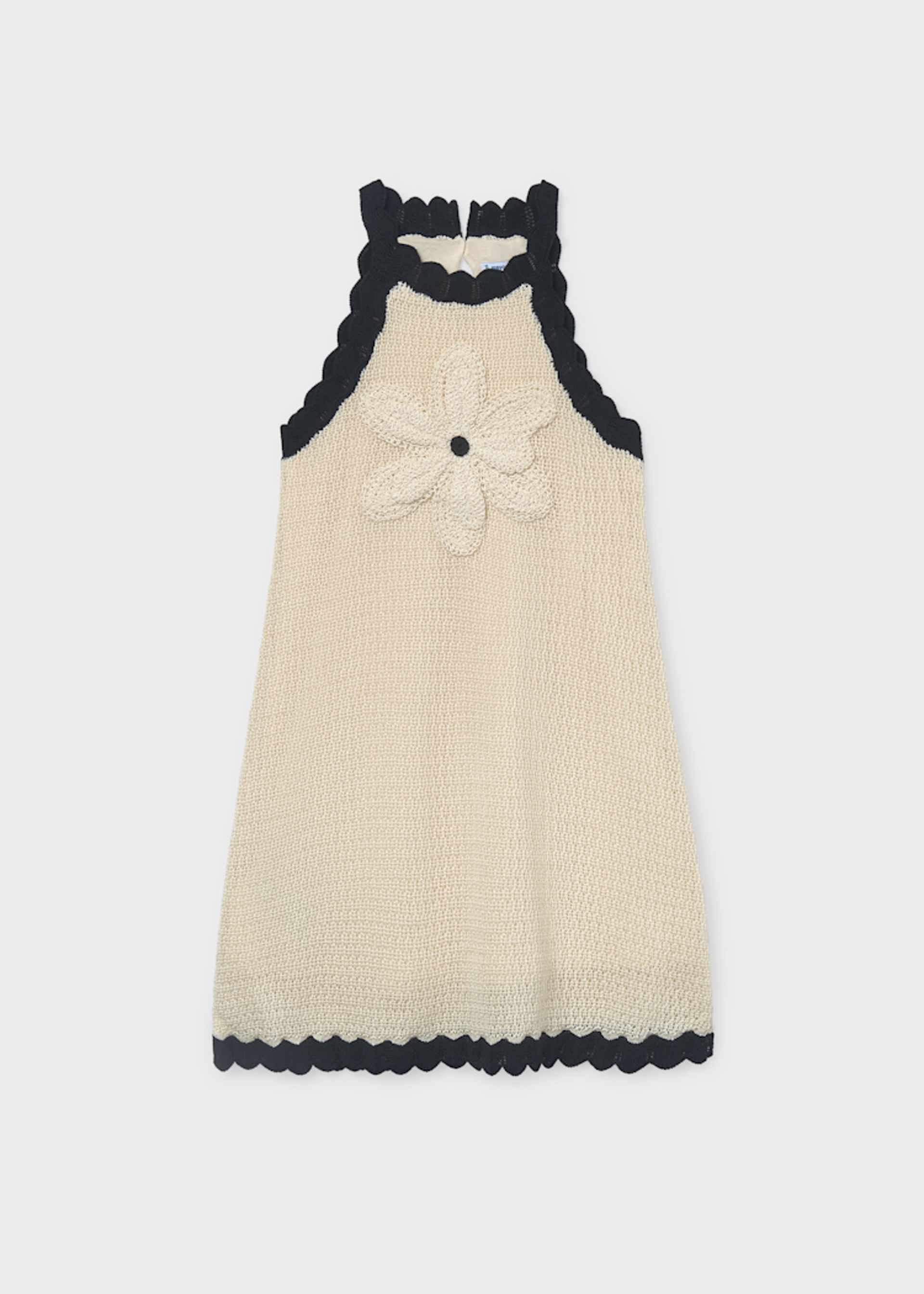 Vestido aplicação flor rapariga