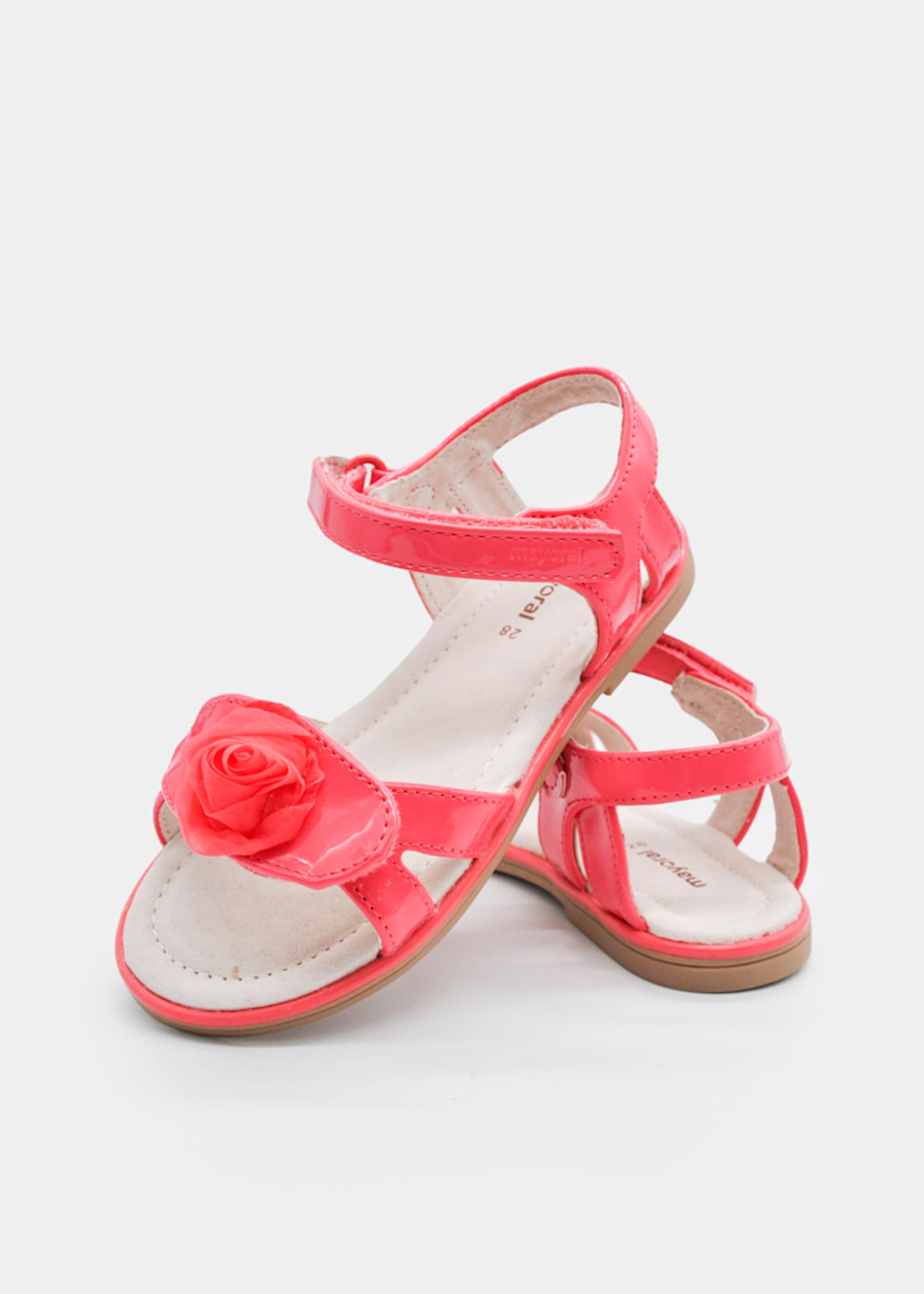 Sandali vernice fiore bambina