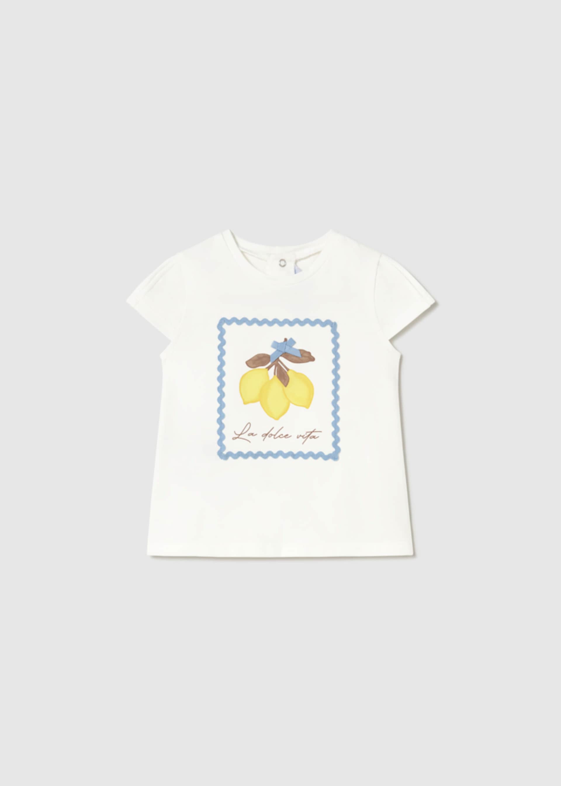 Camiseta apliques limón bebé