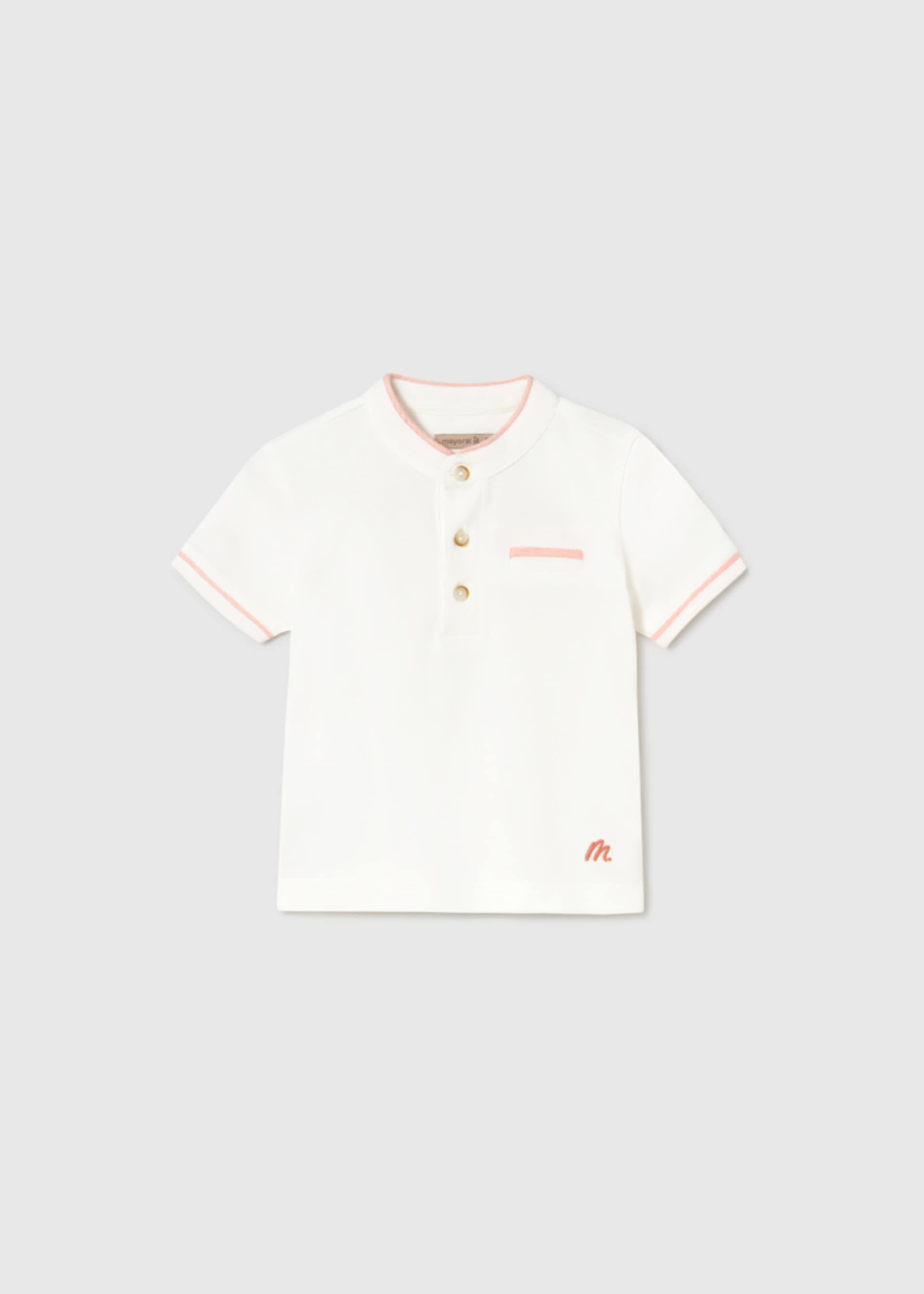 Polo con cuello mao bebé