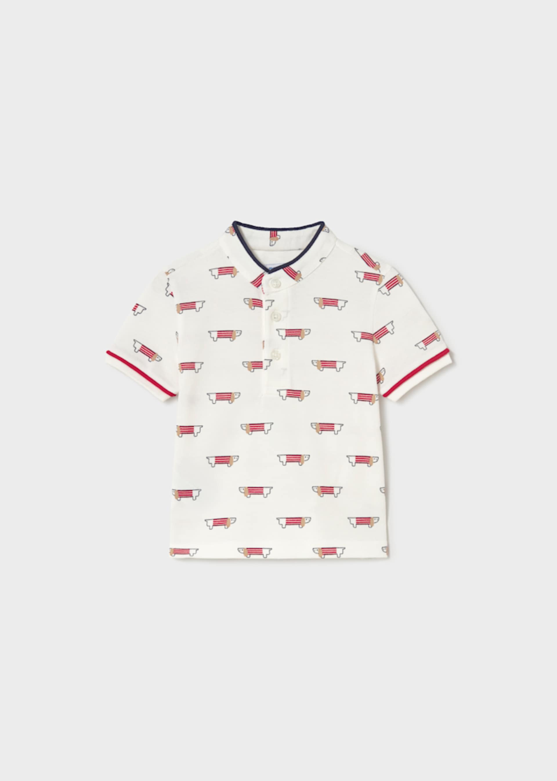 Poloshirt Piqué gemustert Baby