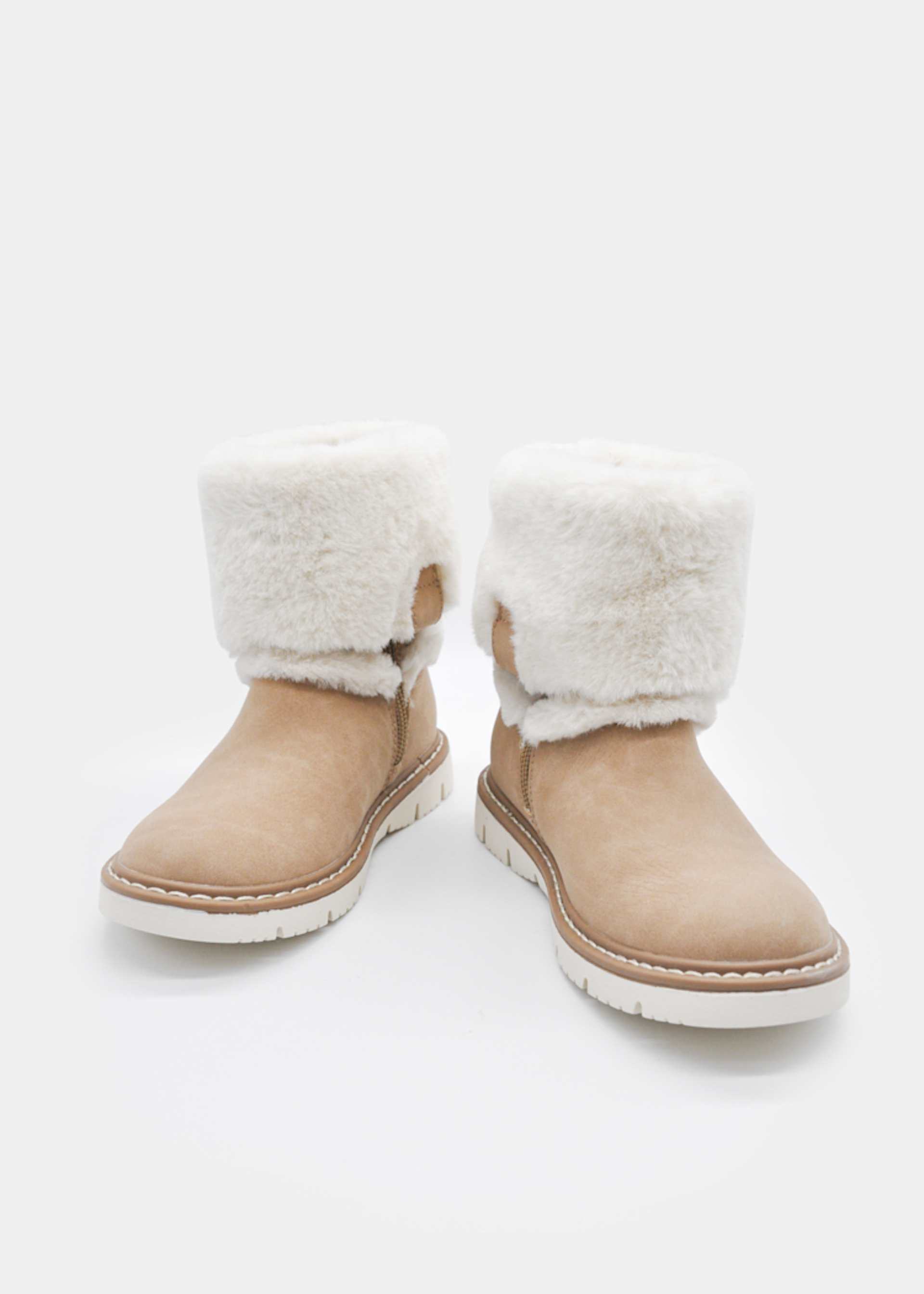Girls' fur ankle boots