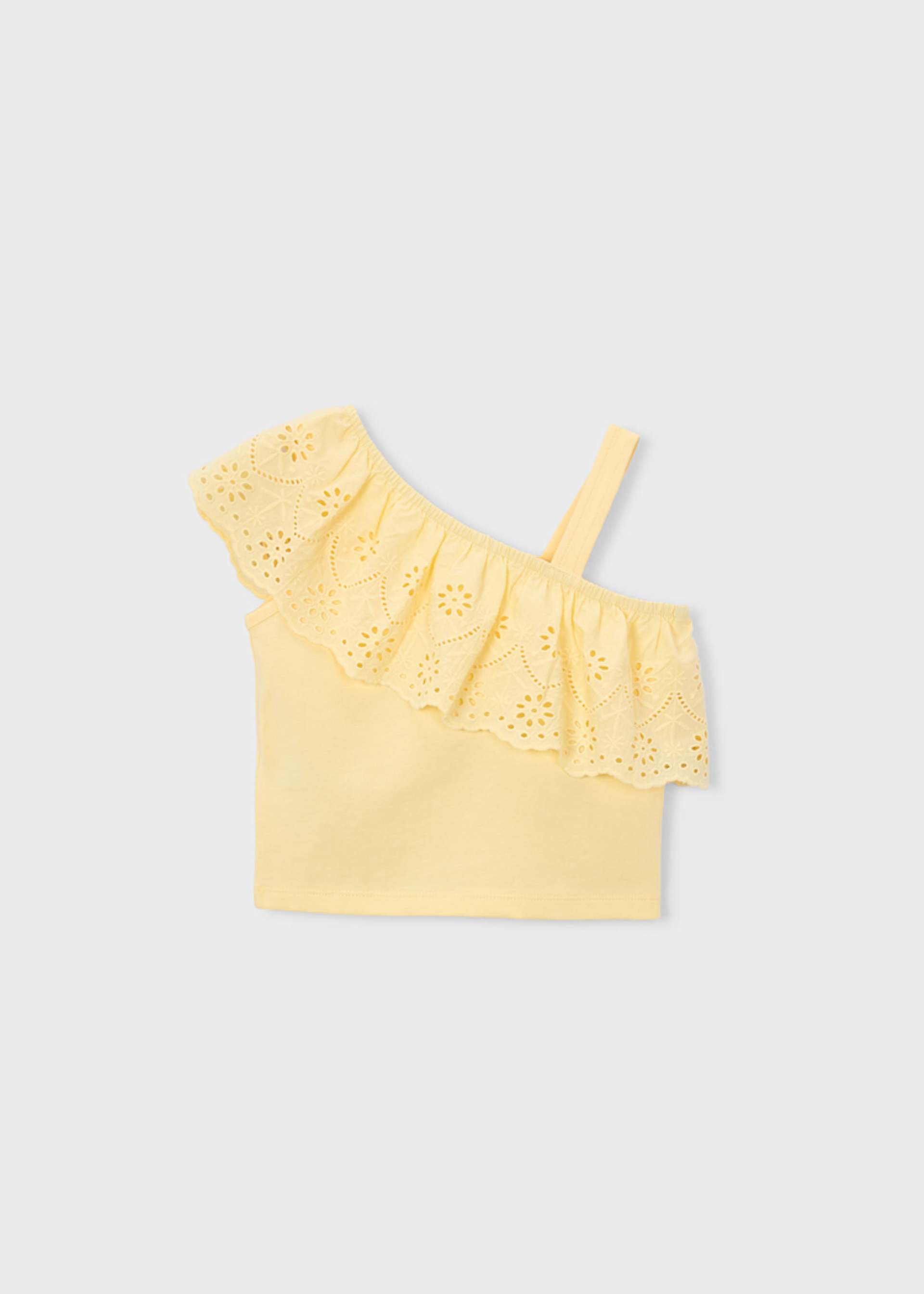 Camisola alças folho menina