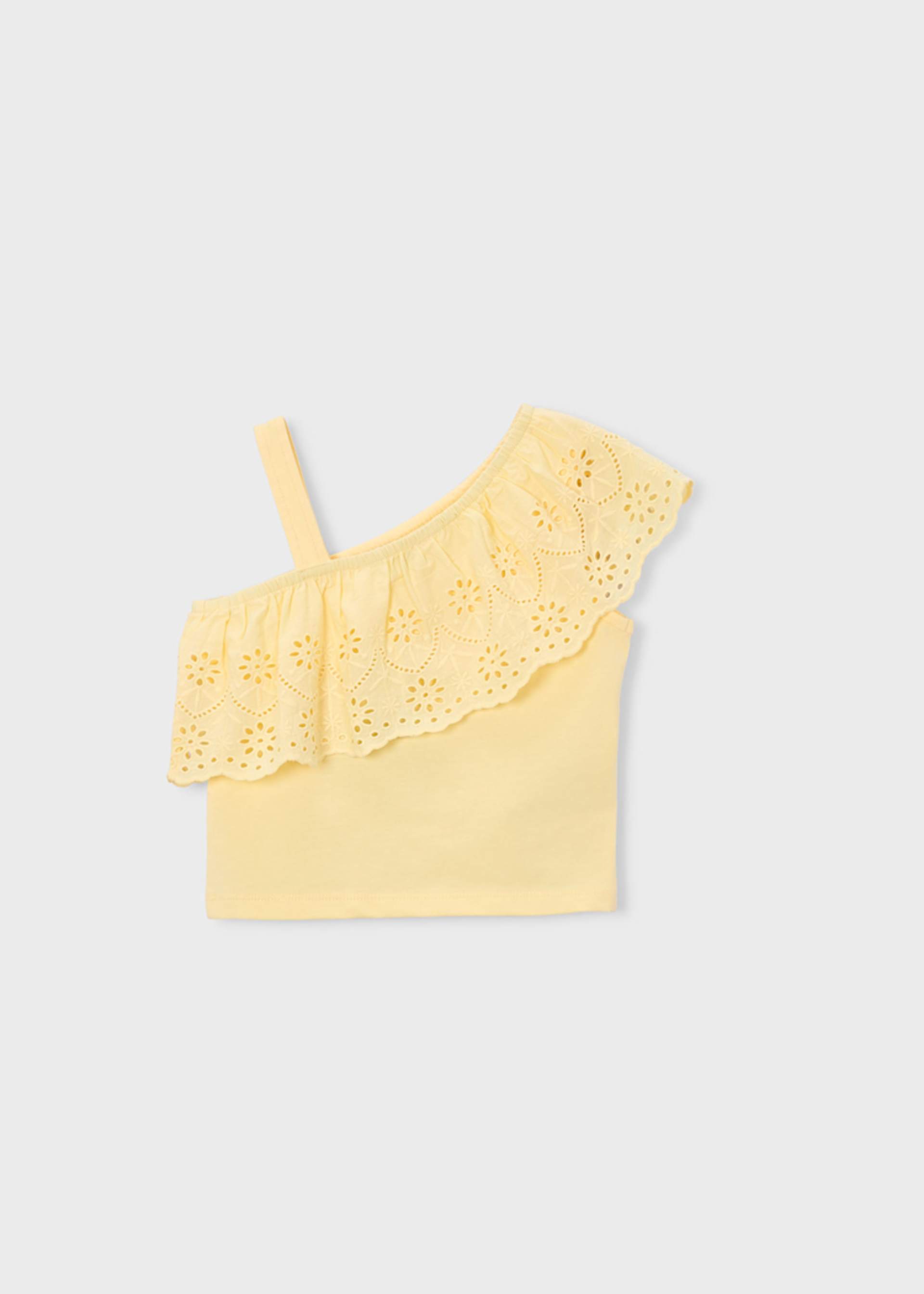 Camisola alças folho menina