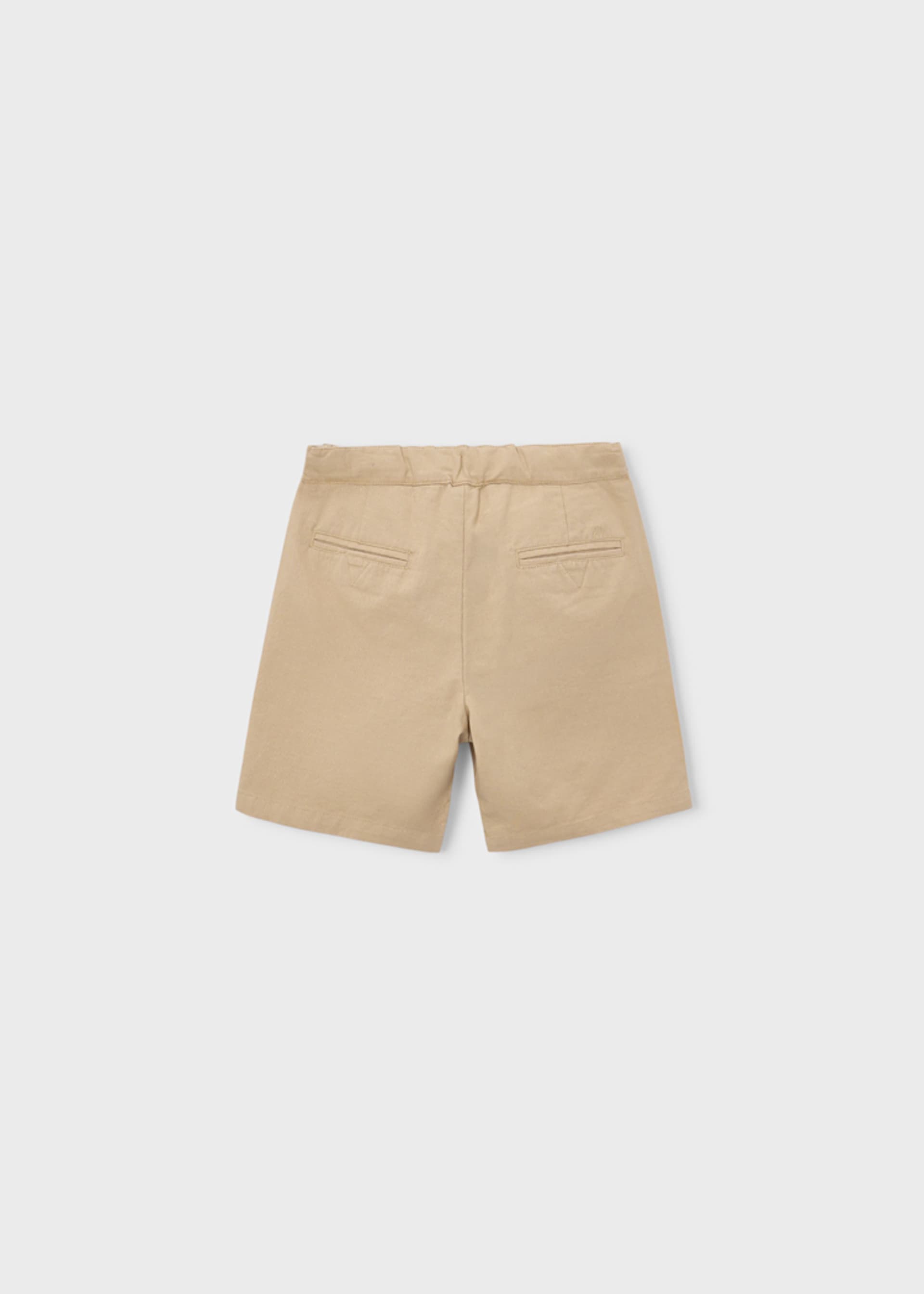 Regular linen Bermuda shorts