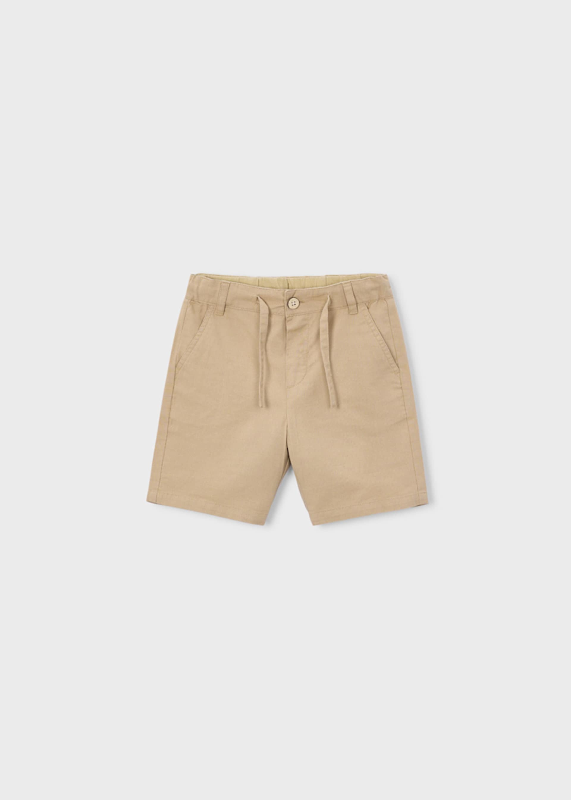 Regular linen Bermuda shorts