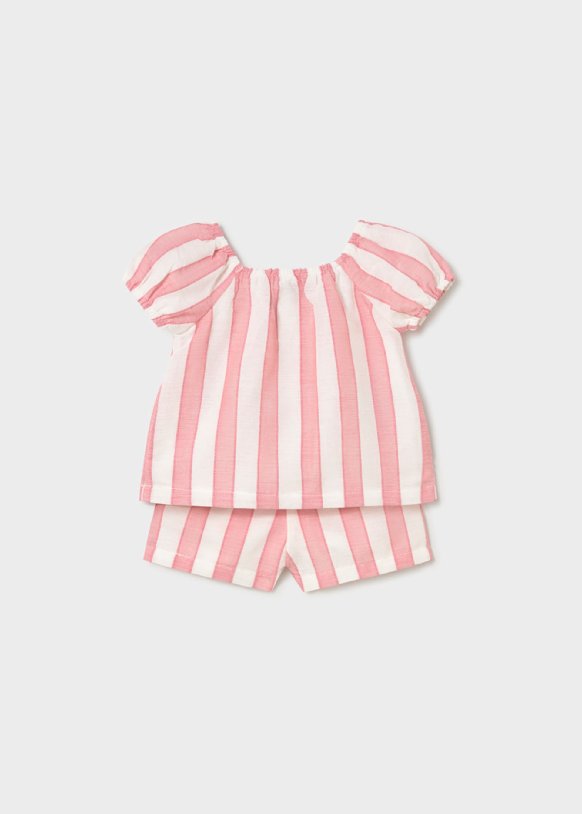 Conjunto calção e blusa riscas bebé