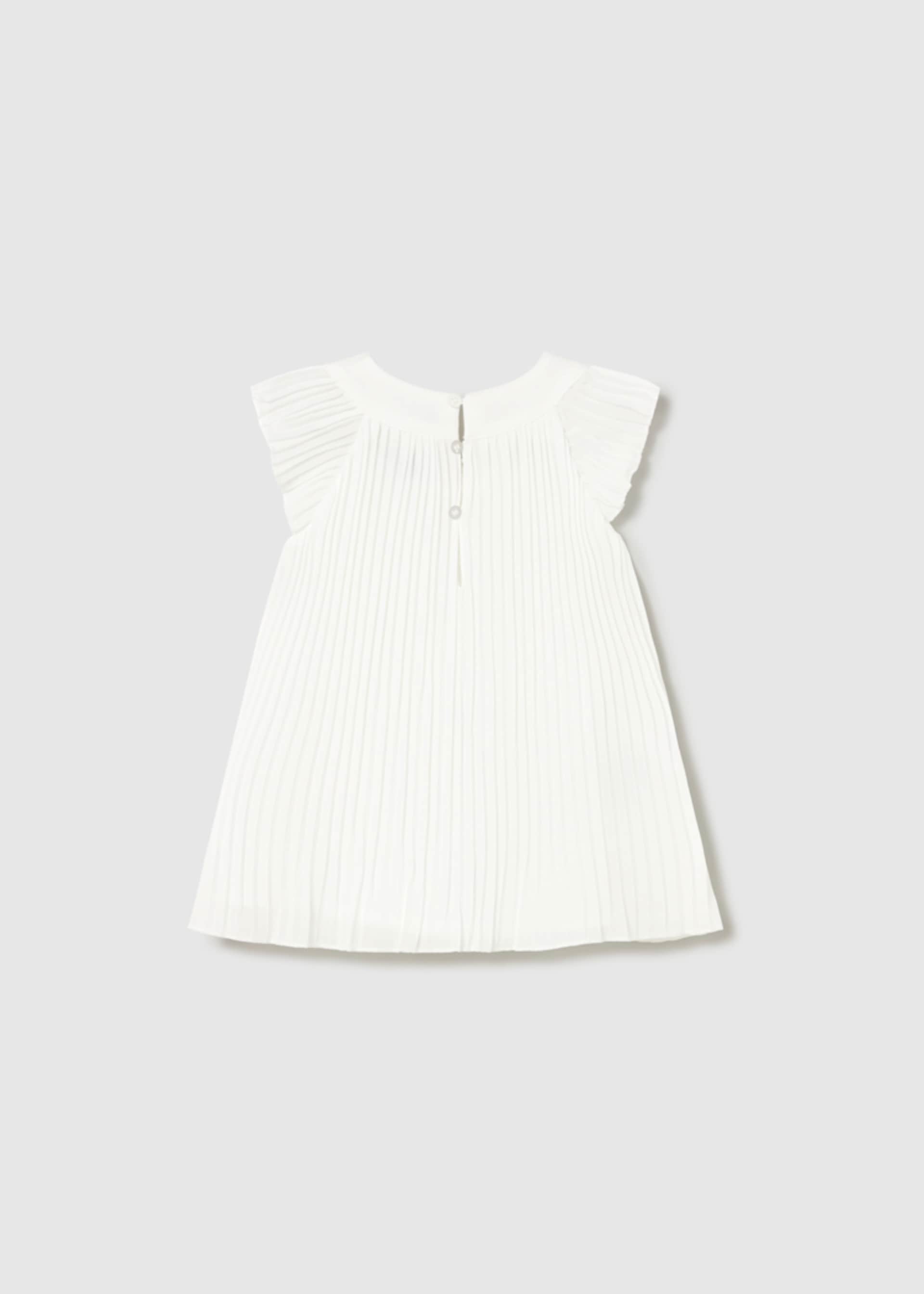 Vestito plissettato con fiori neonata