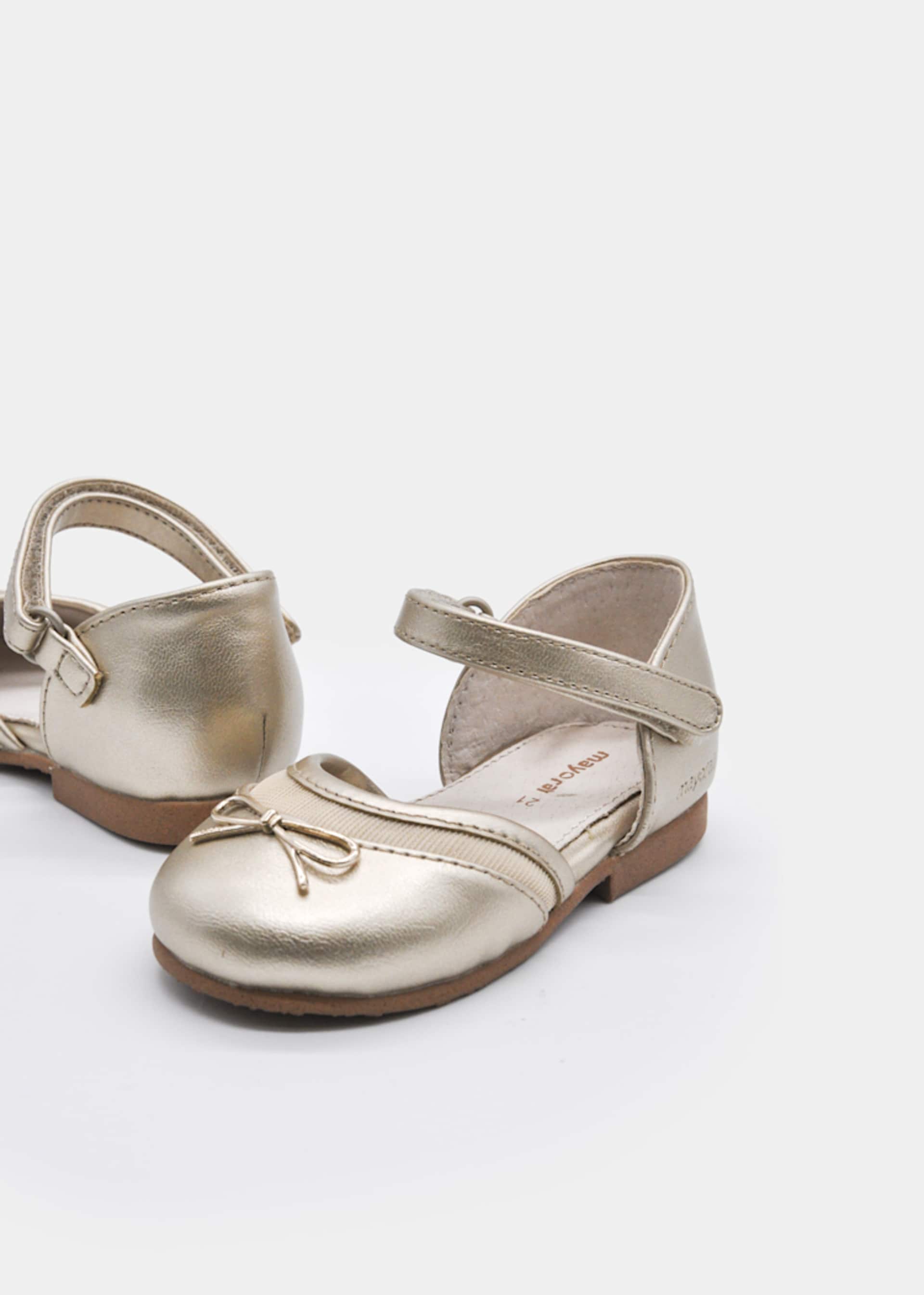 Ballerines en simili cuir à nœud bébé