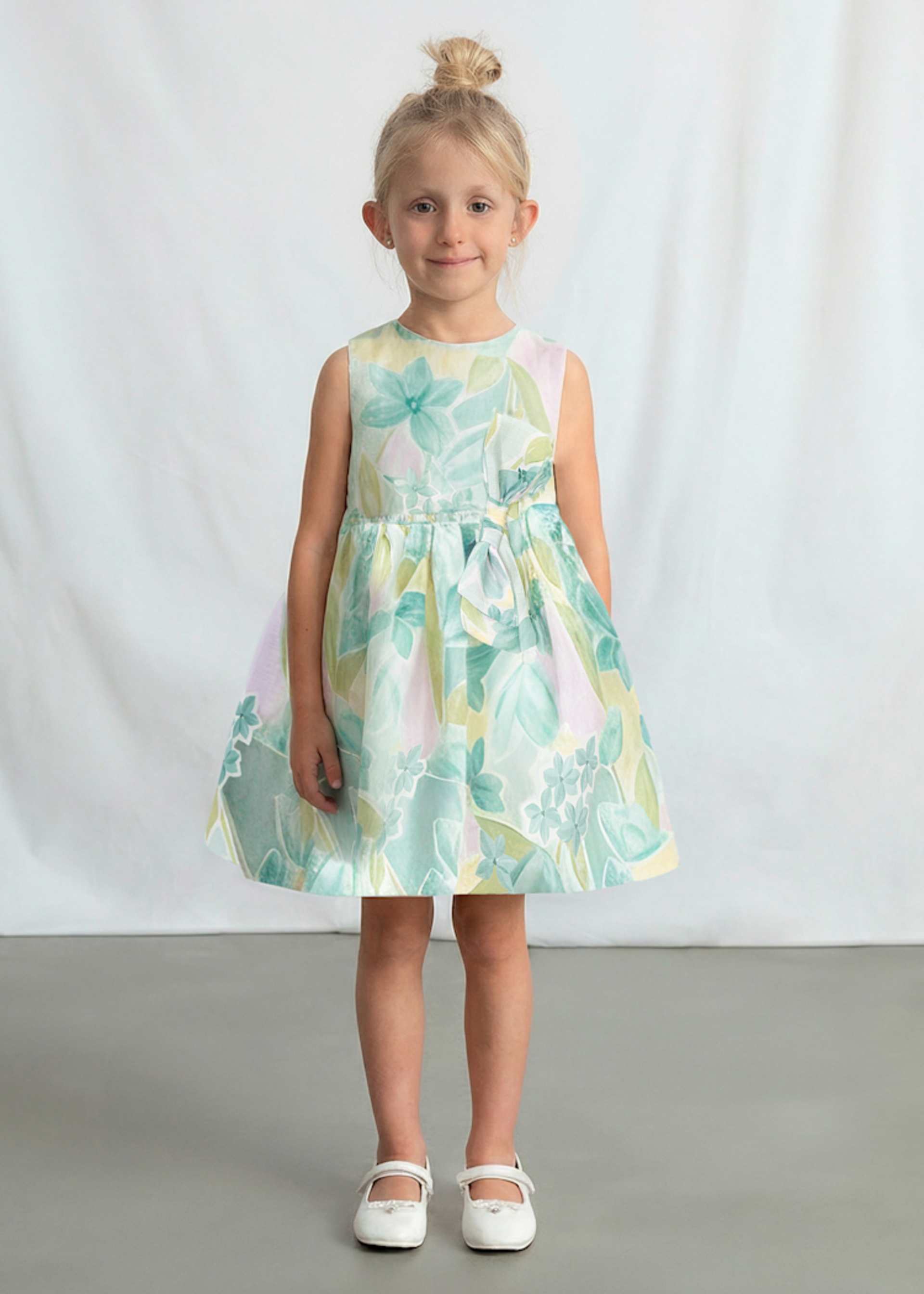Floral bow dress for girls