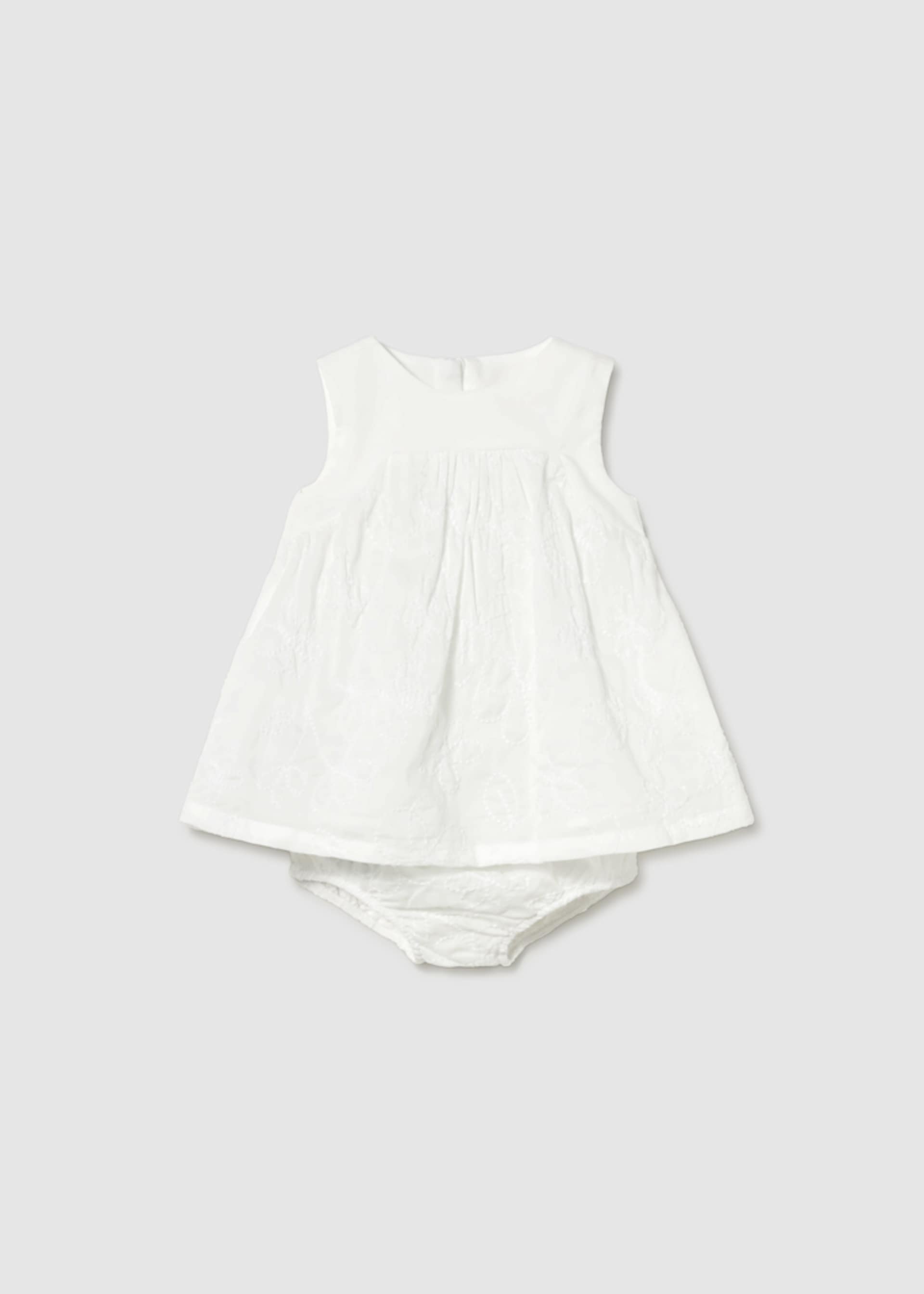 Vestito ricamato con copripannolino neonata