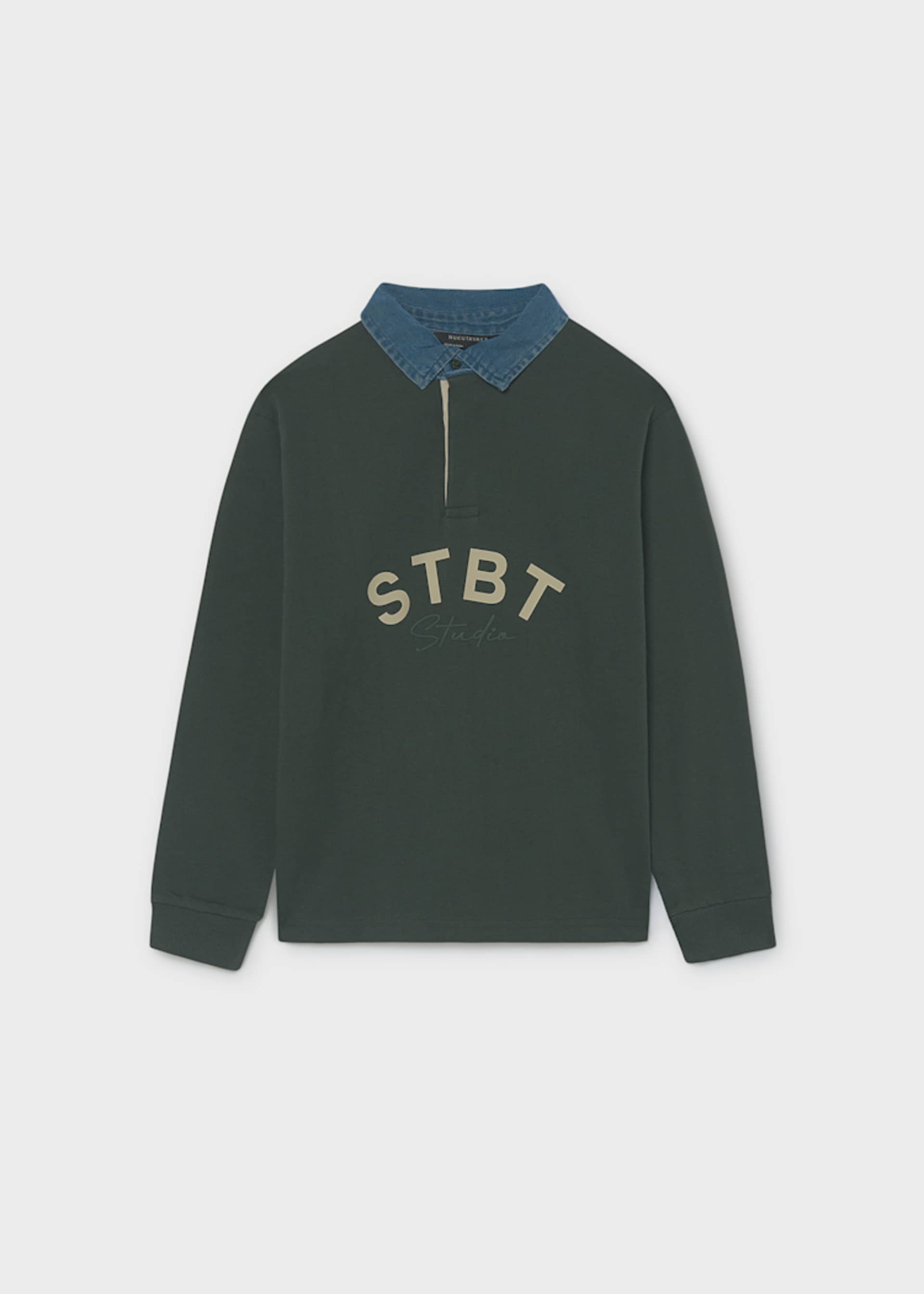Poloshirt Kontrastkragen Teenager Jungen