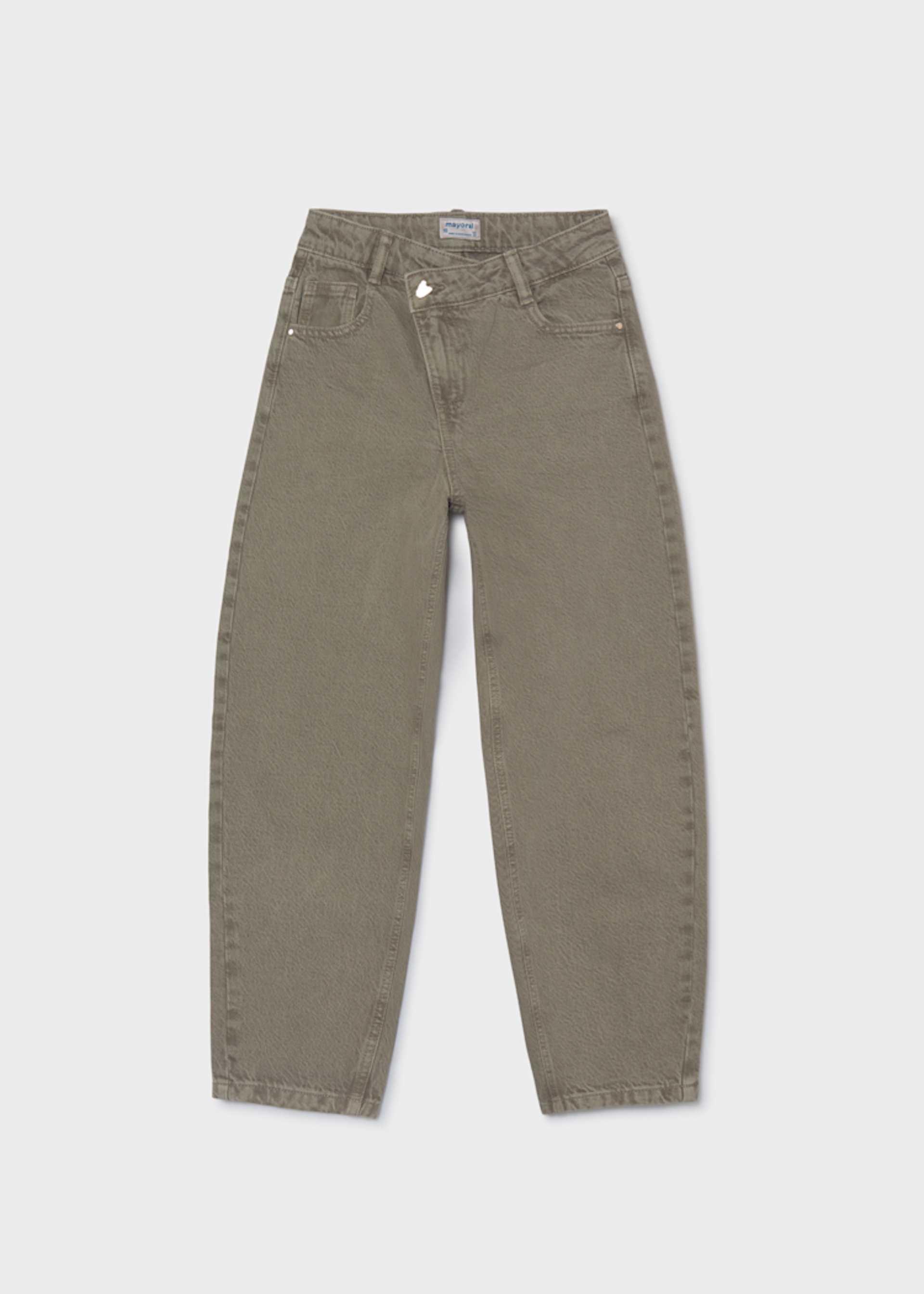 Pantalone twill barrel fit ragazza Pantalone twill barrel fit ragazza