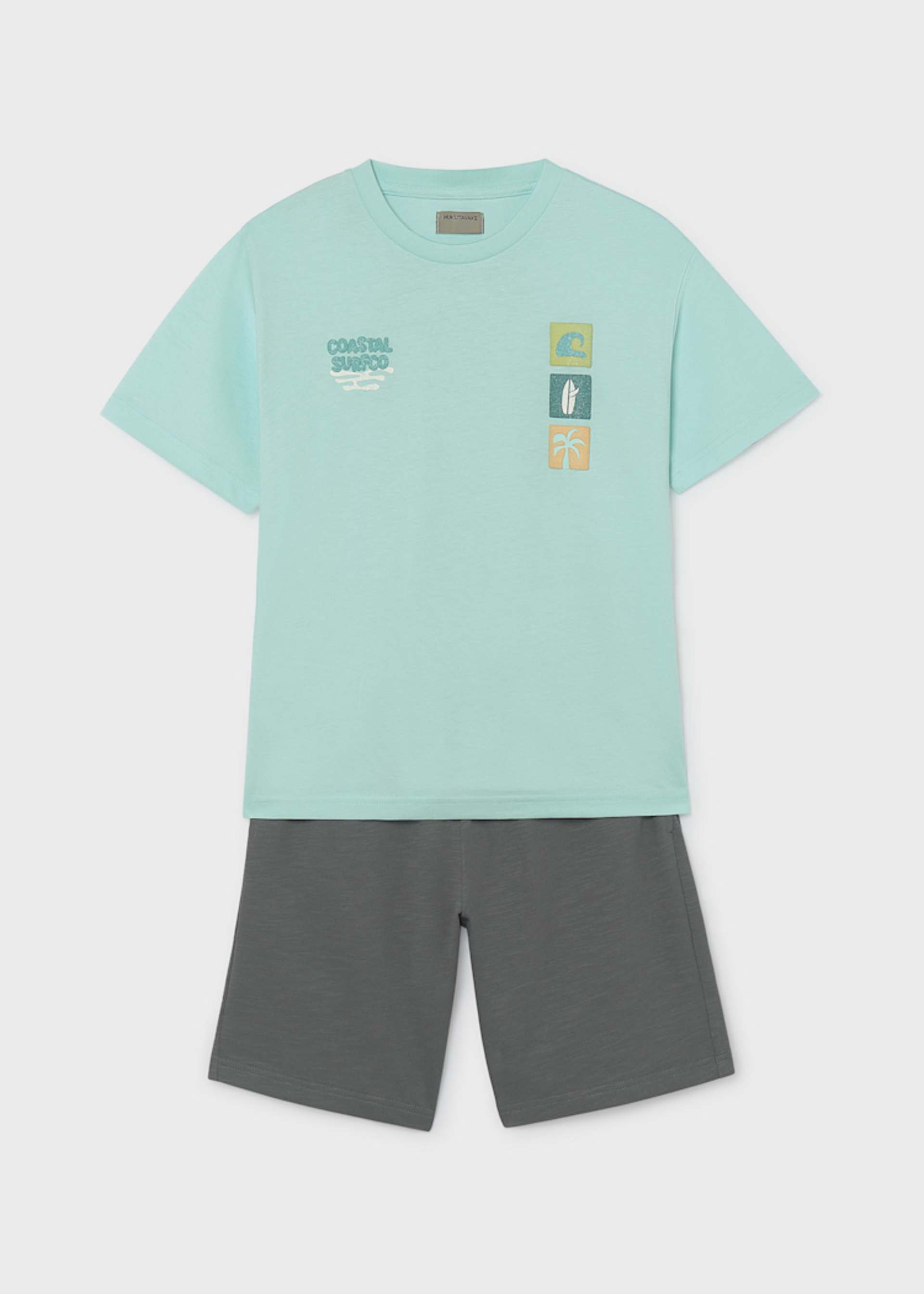 Boys' surf T-shirt and trousers set