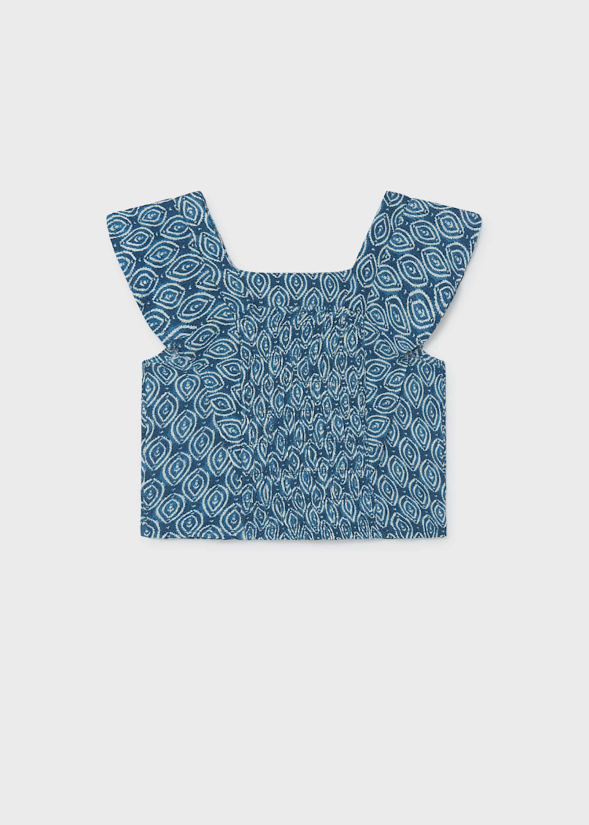 Top estampado volantes chica