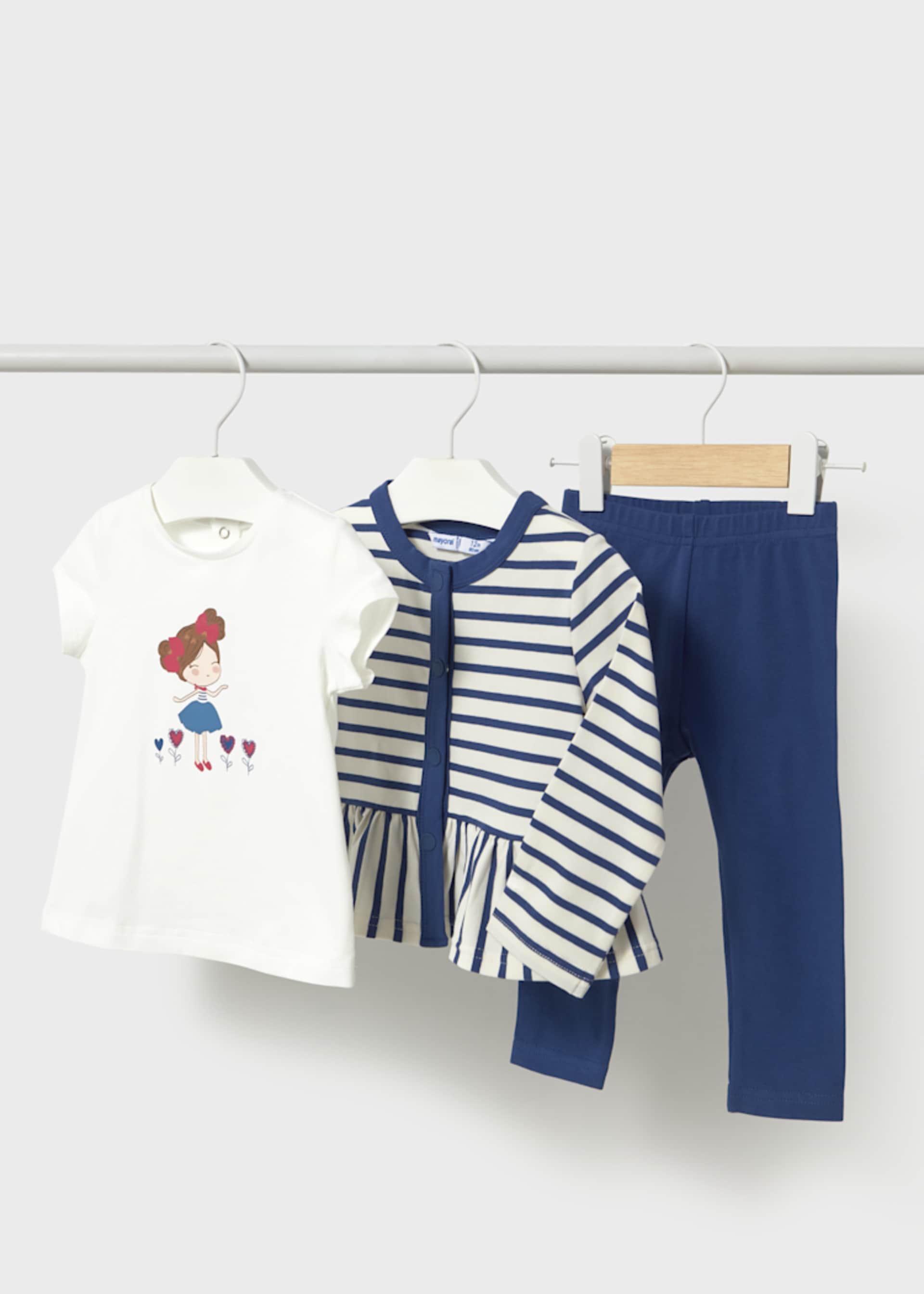 Set 3 piese colanti cu imprimeu bebe