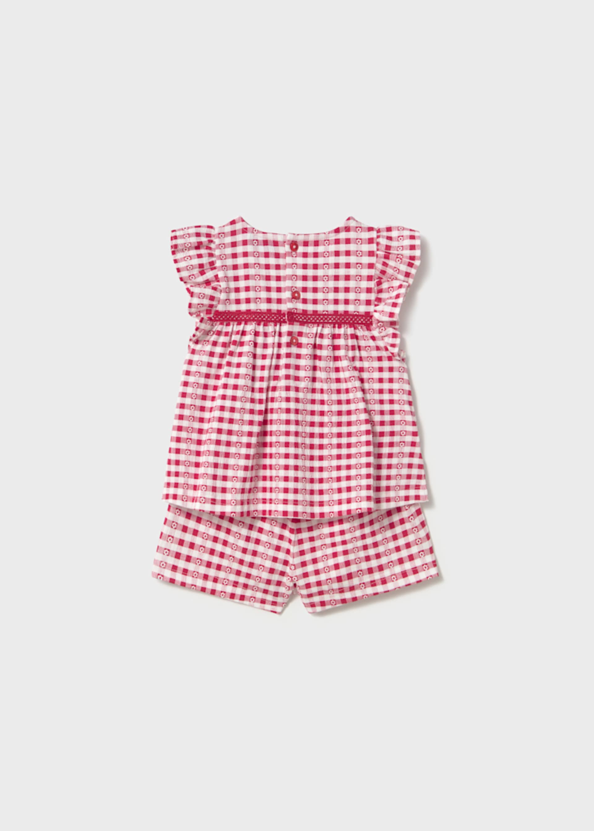 Conjunto calções e top quadrados bebé Conjunto calções e top quadrados bebé