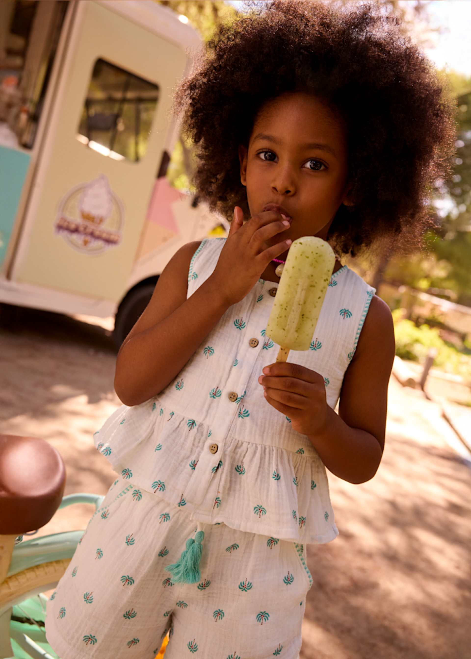 Print short set girl