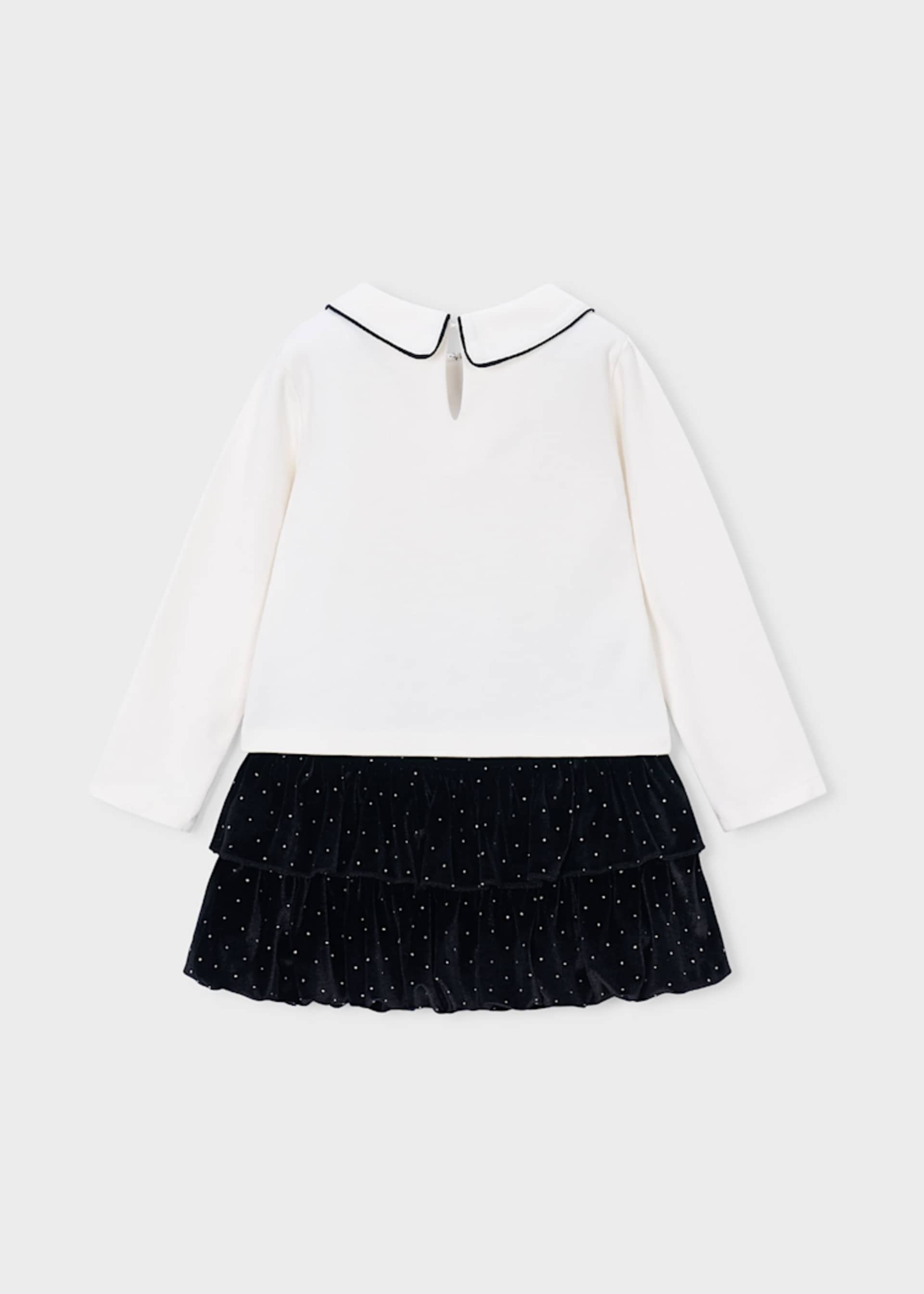 Ensemble jupe et t-shirt en velours fille