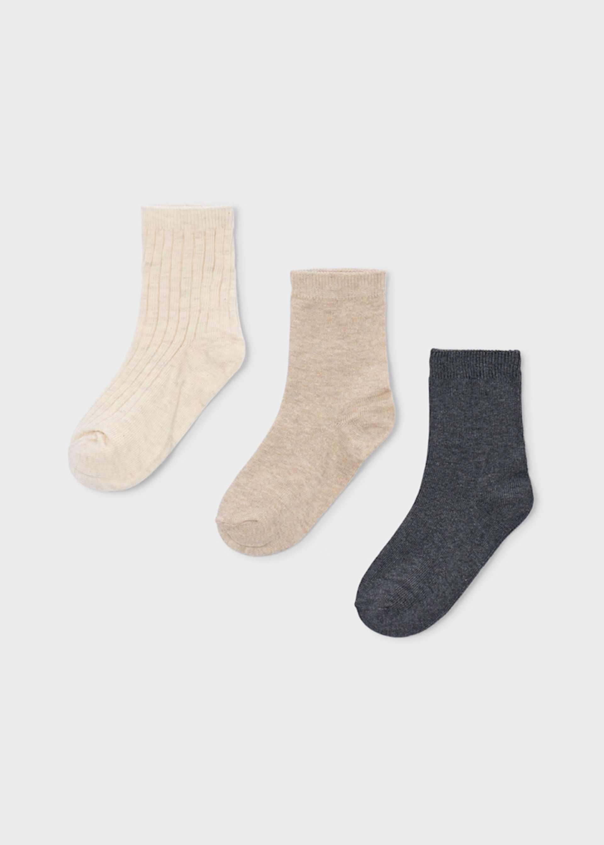 Socken 3er-Set einfarbig Jungen
