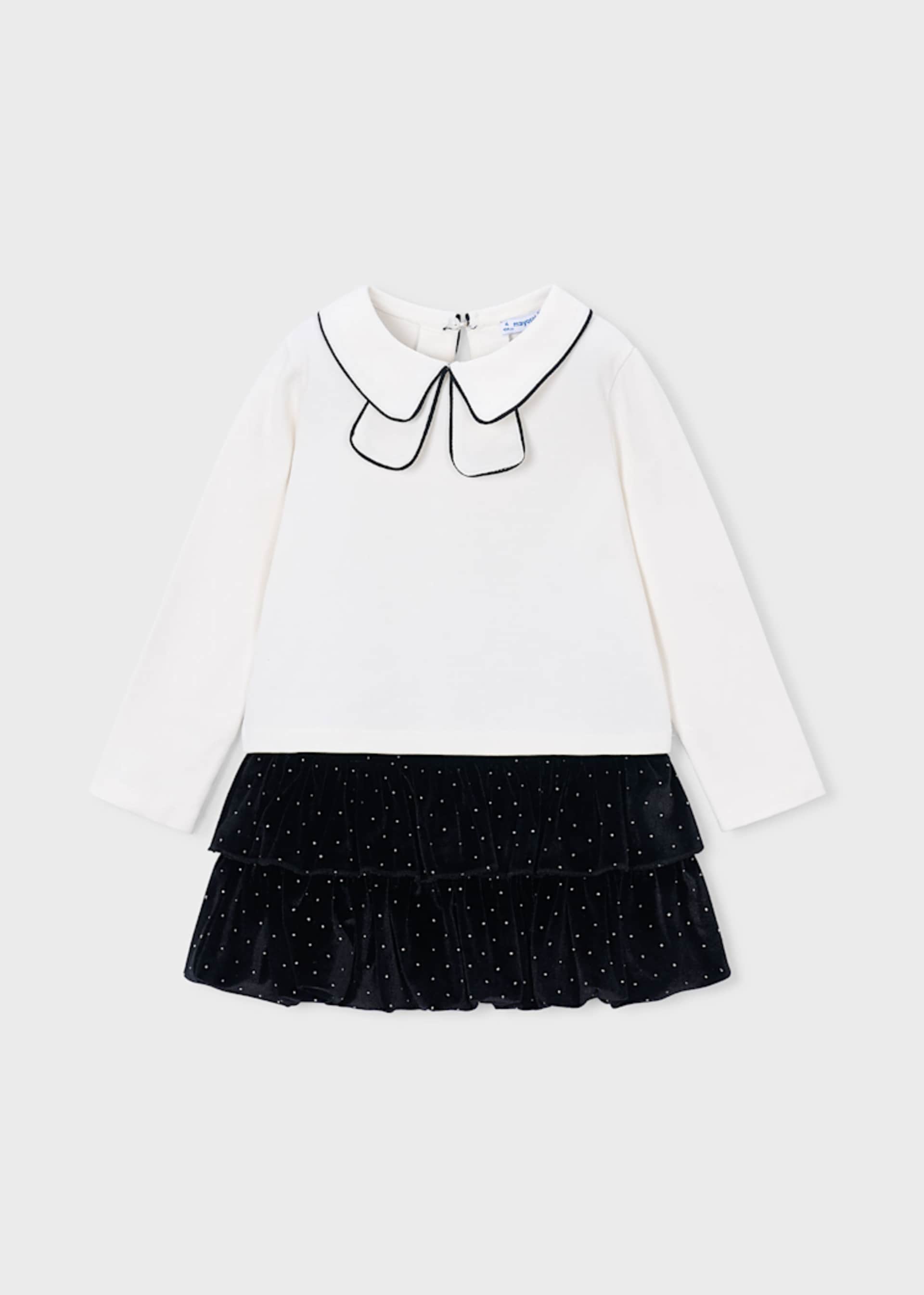 Girl Velvet T-Shirt and Skirt Set