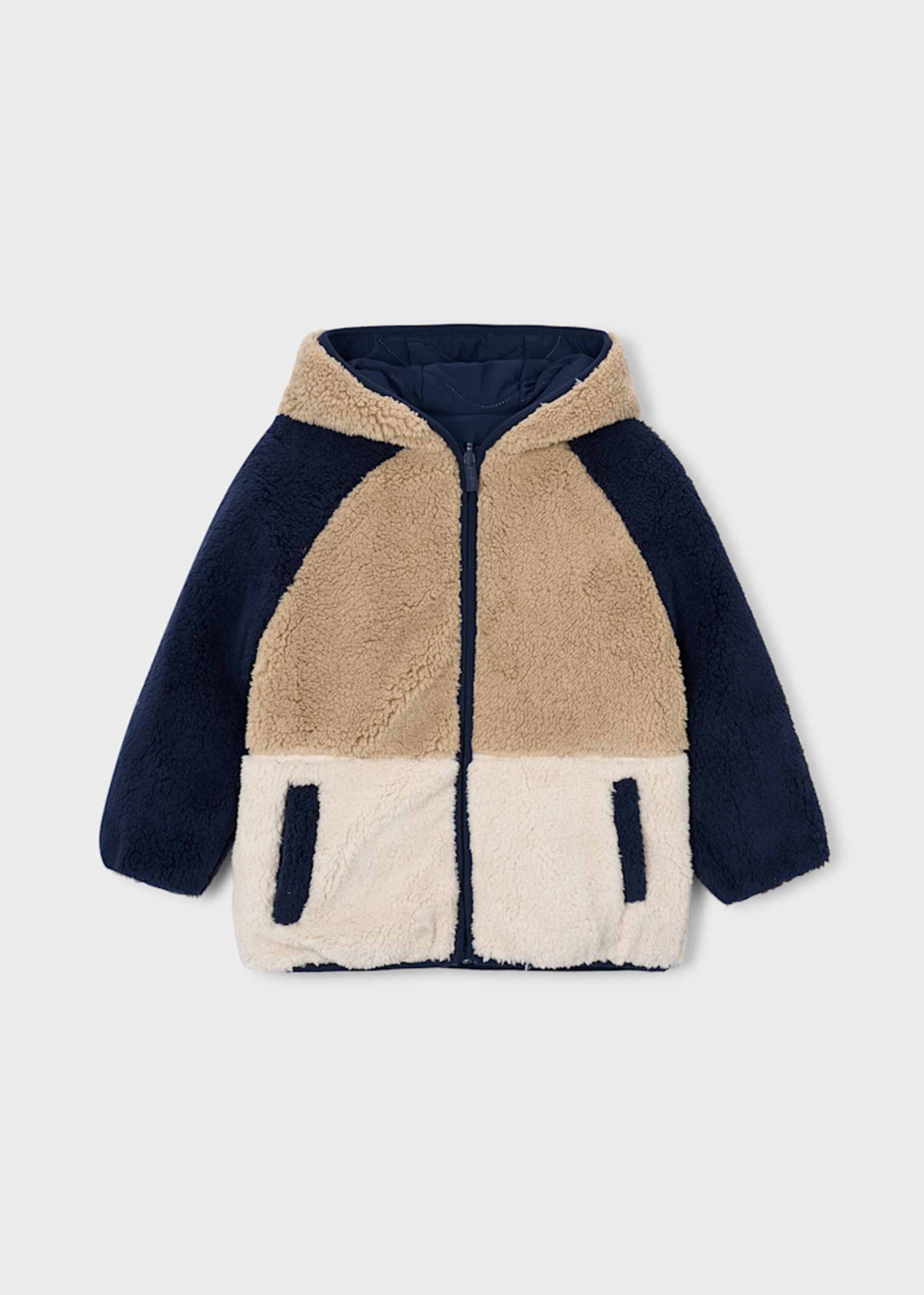 Winterjacke wendbar Lammfellimitat Jungen Winterjacke wendbar Lammfellimitat Jungen