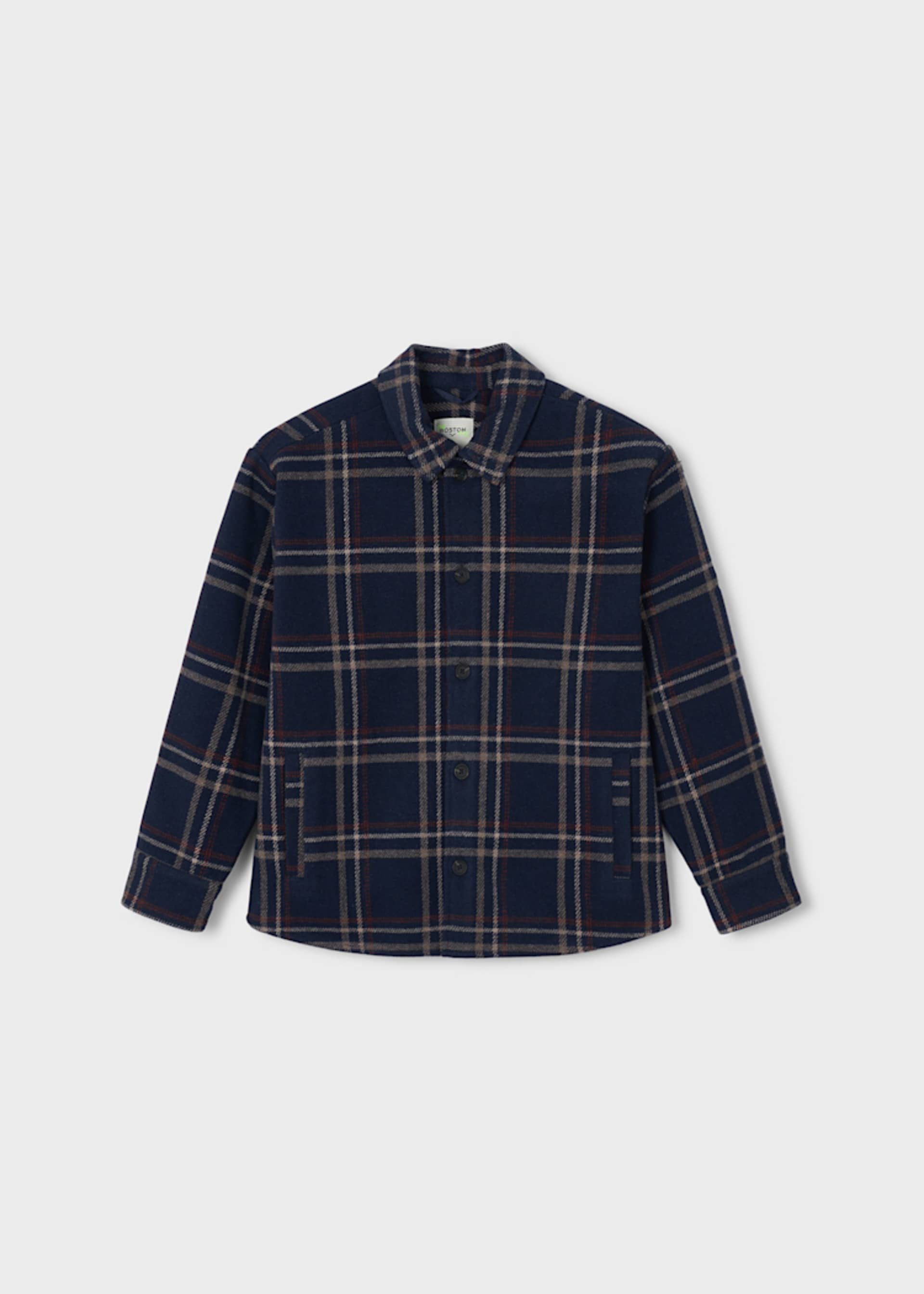 Boston Kids checked flannel overshirt
