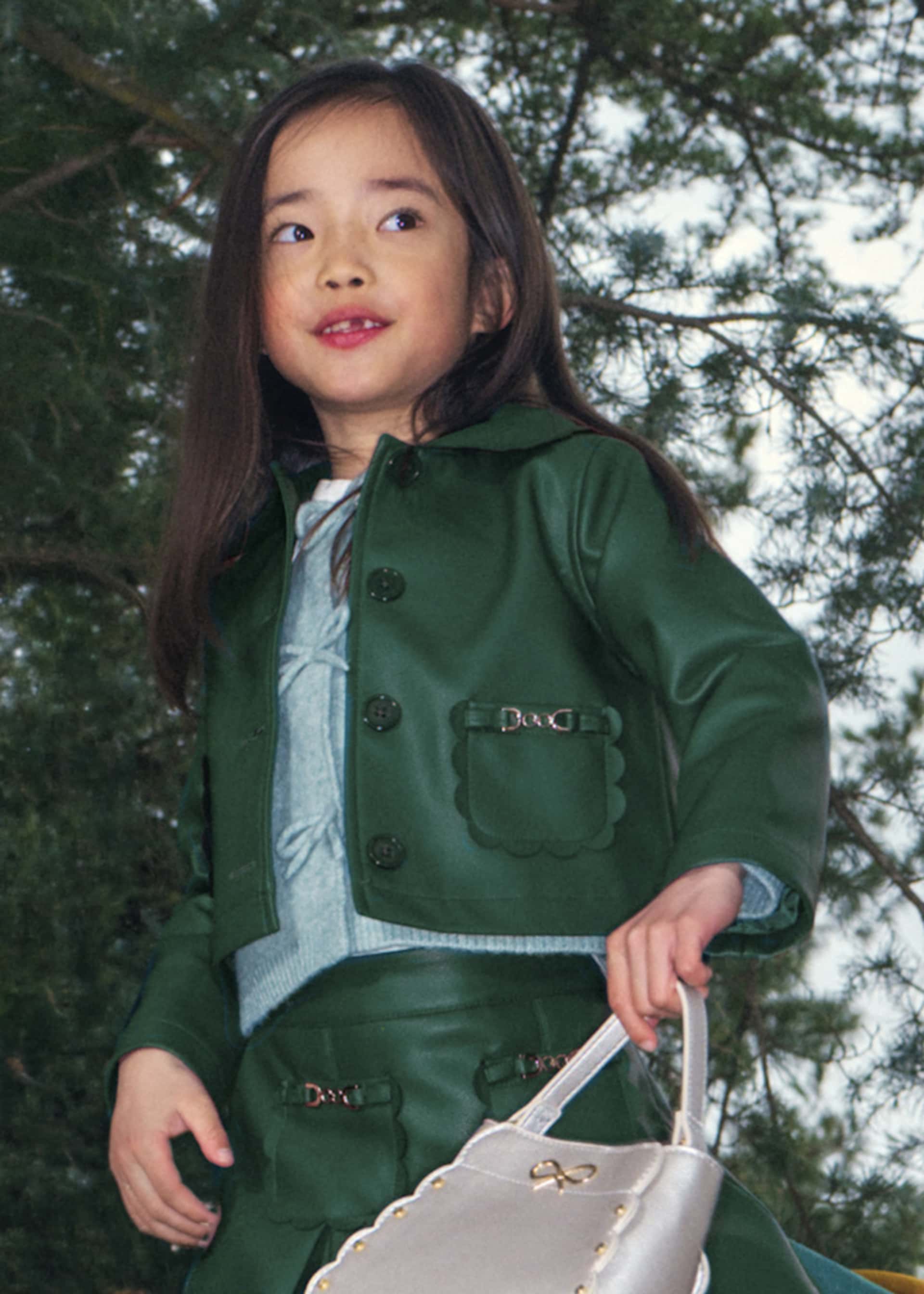Girl faux leather jacket