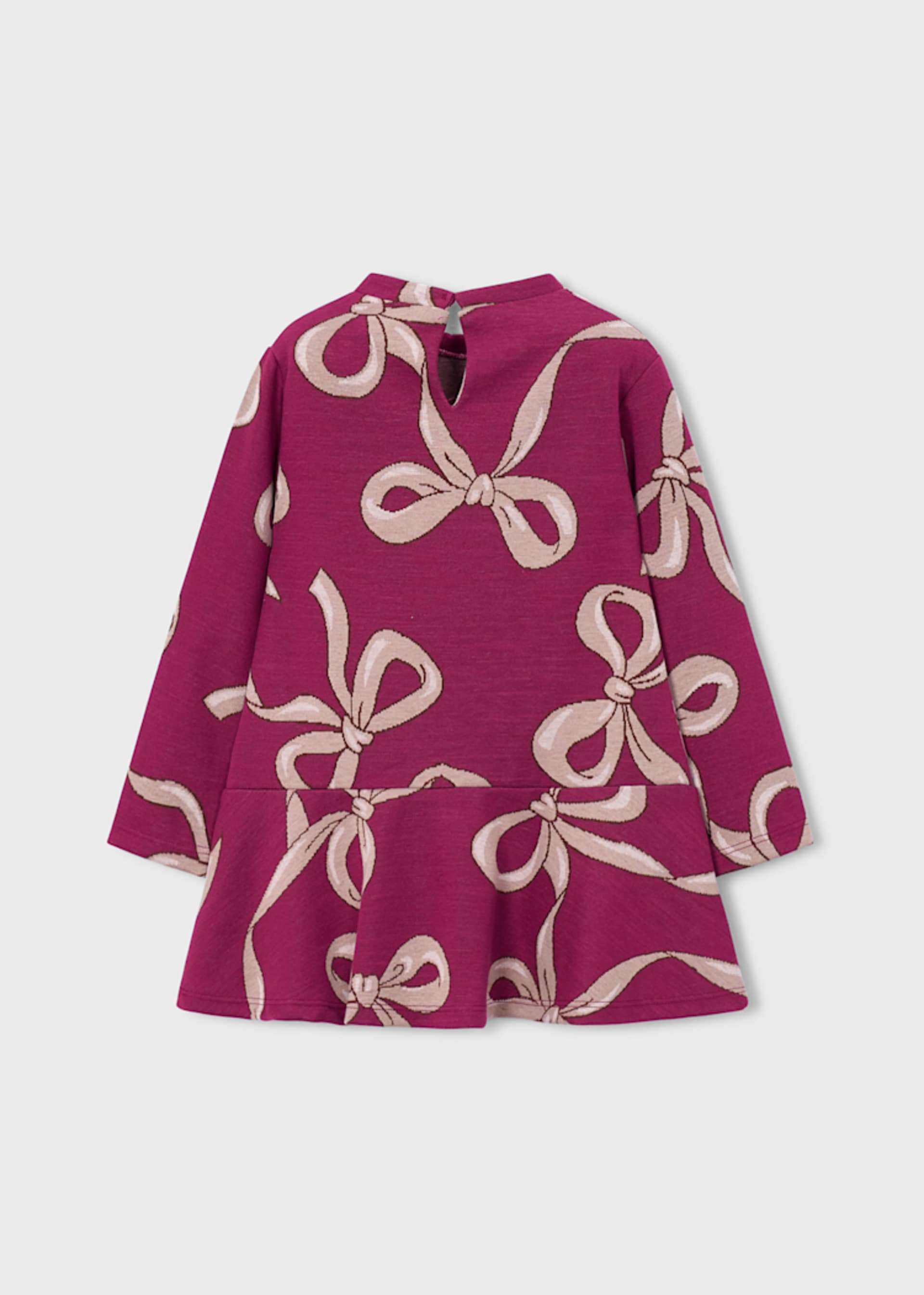 Printed dress with a girl's handbag