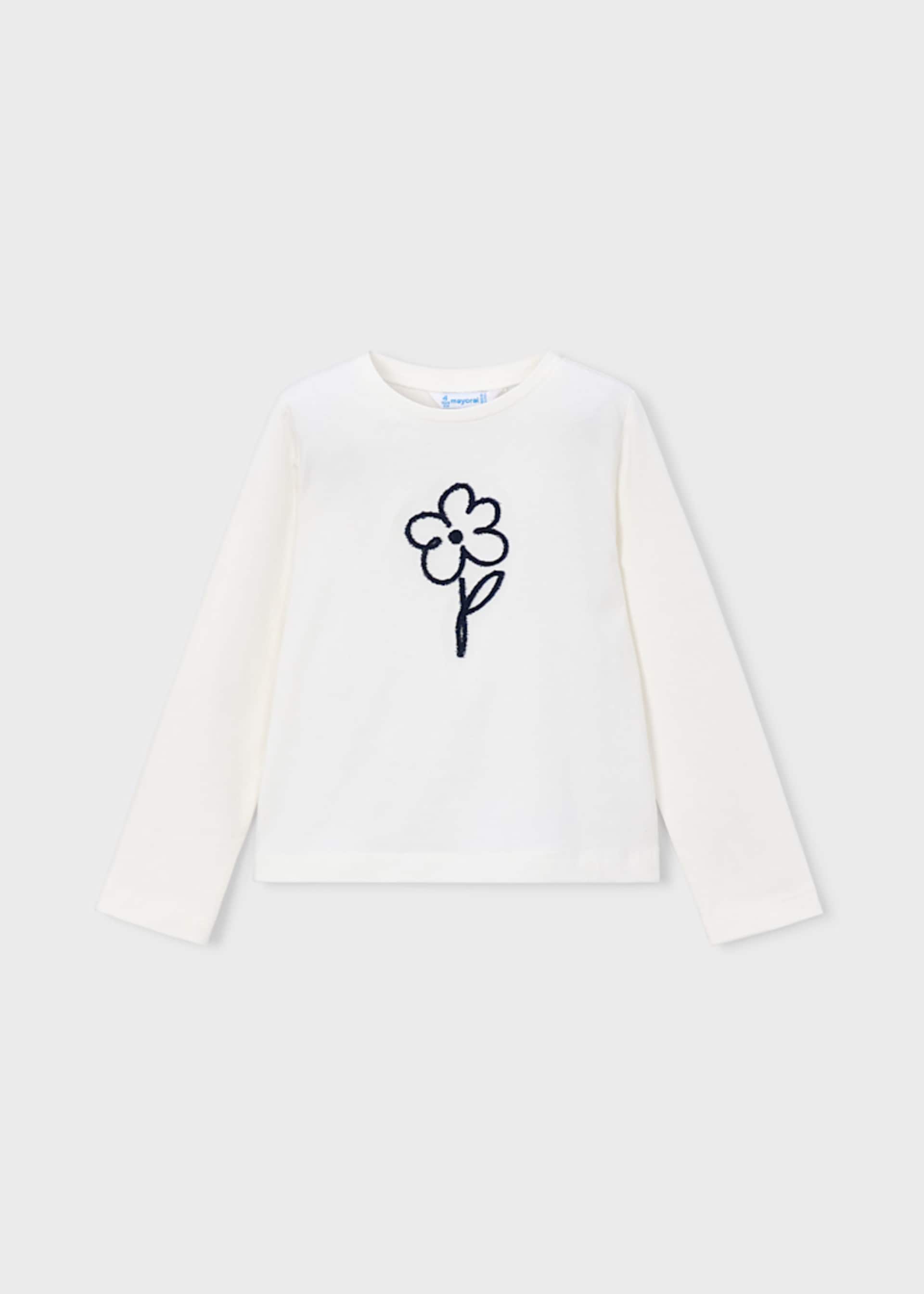 Camisola básica flor menina