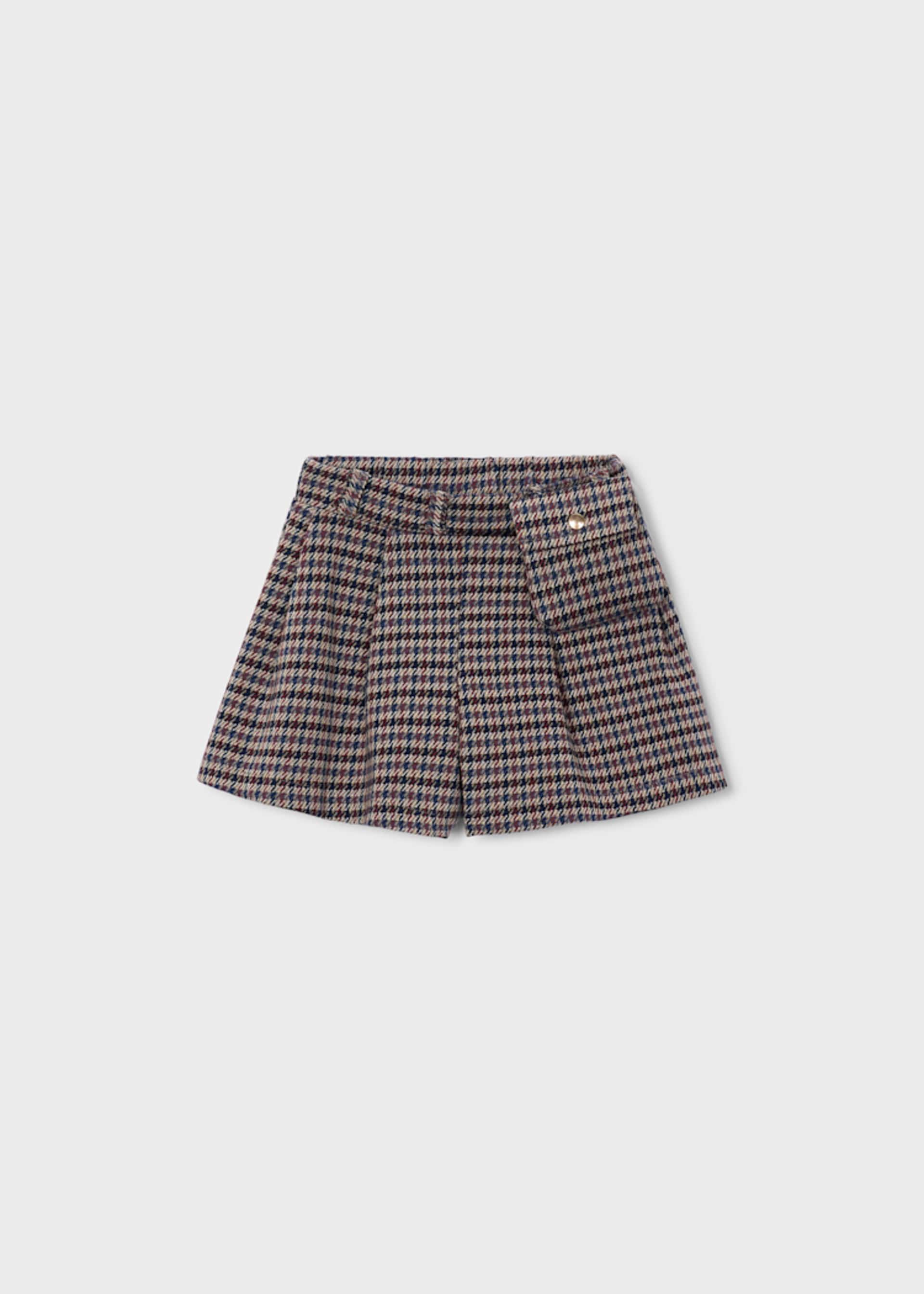 Jupe pantalon à carreaux fille